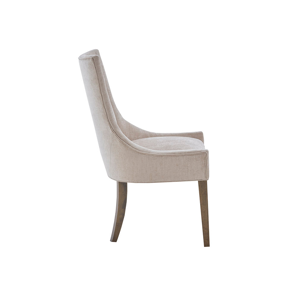 Flared High Back Upholstered Dining Chair, Set of 2