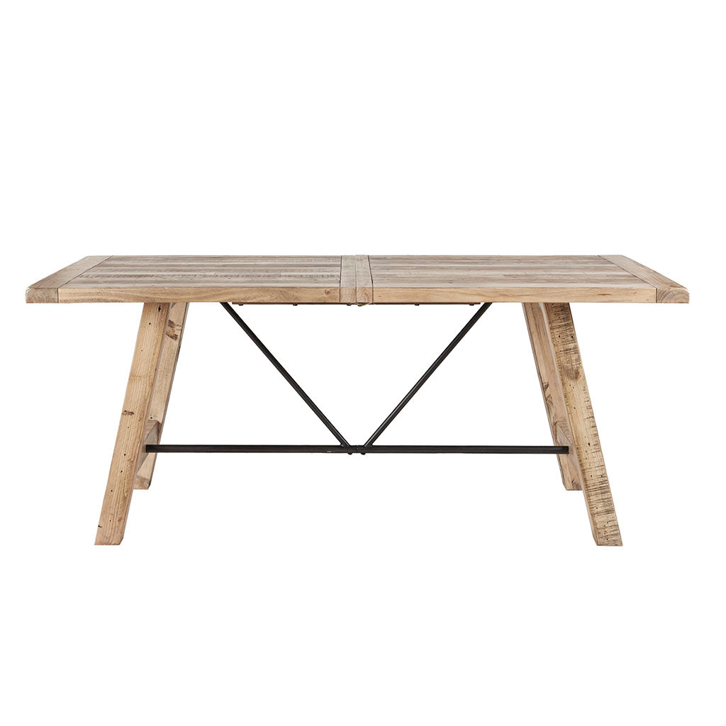 Sonoma Rustic Dining Table with Metal Support