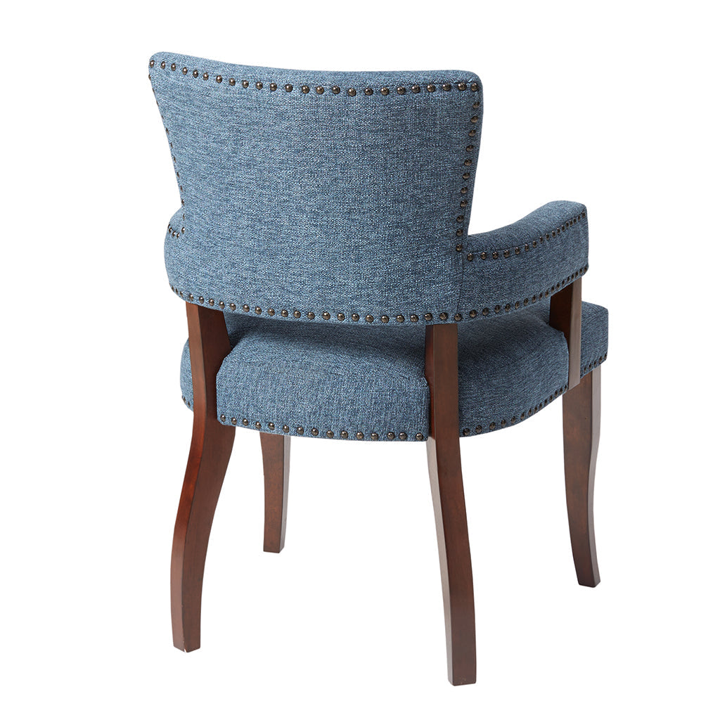 Dawson Arm Upholstered Nailhead Trim Dining Chair