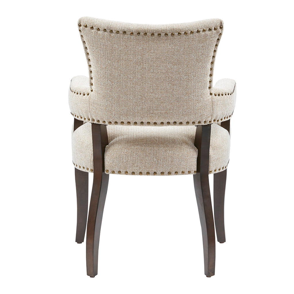 Dawson Arm Upholstered Nailhead Trim Dining Chair