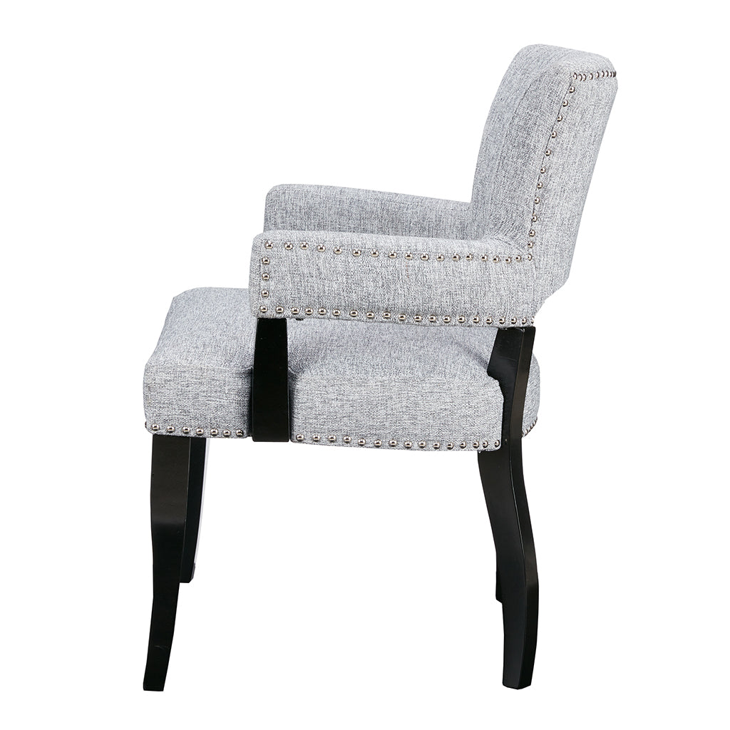 Dawson Arm Upholstered Nailhead Trim Dining Chair