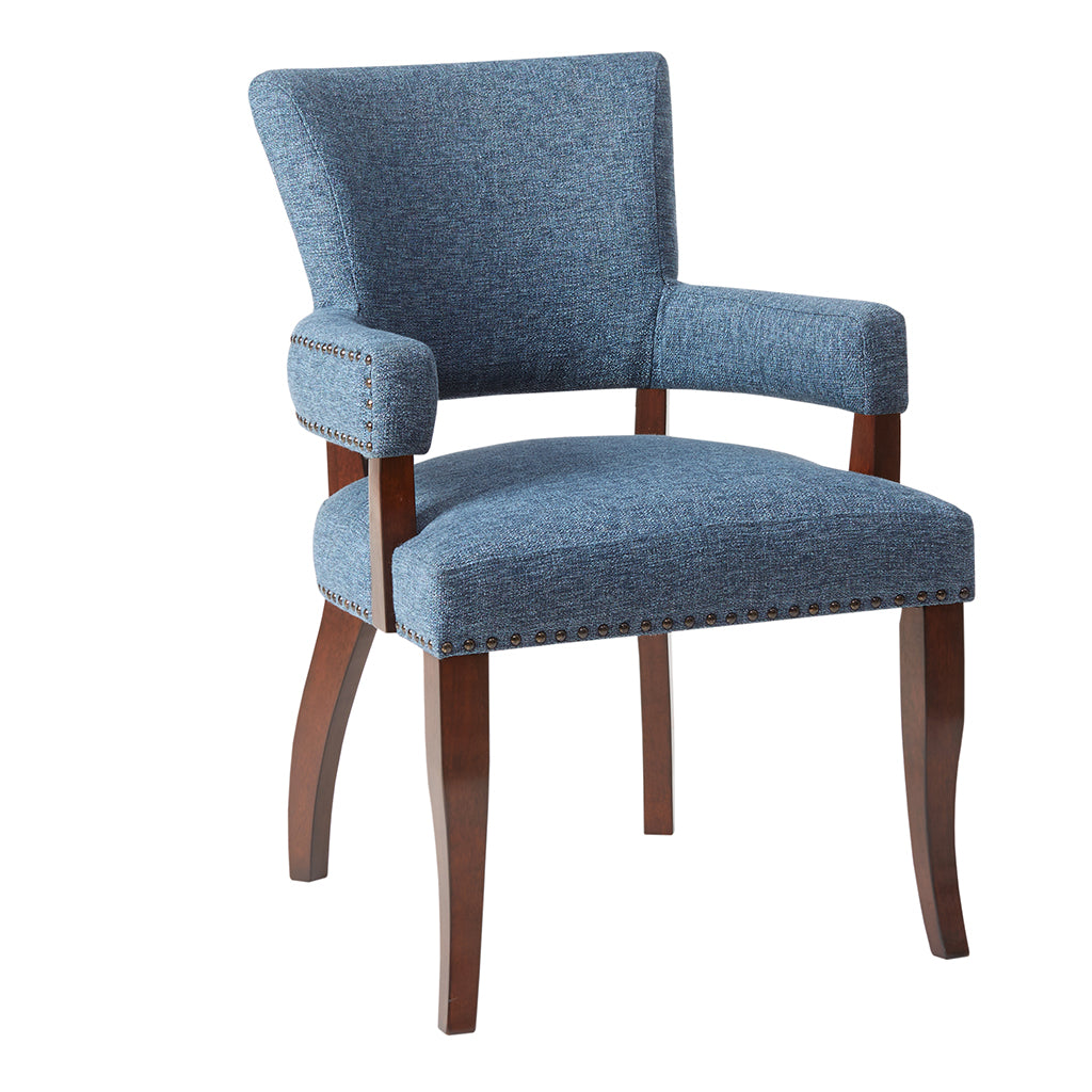 Dawson Arm Upholstered Nailhead Trim Dining Chair