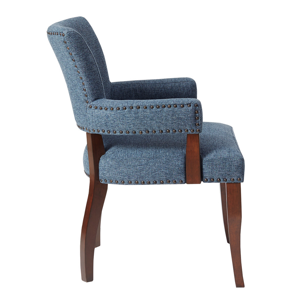 Dawson Arm Upholstered Nailhead Trim Dining Chair