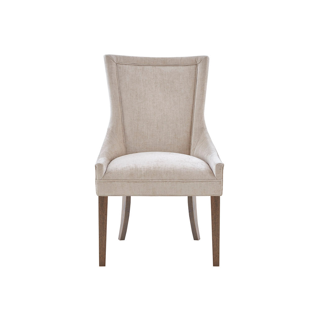 Flared High Back Upholstered Dining Chair, Set of 2