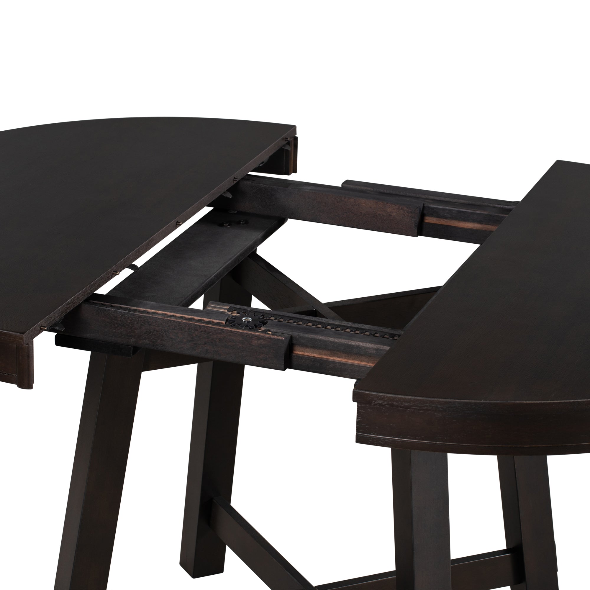 Farmhouse Round Extendable Dining Table with 16 Leaf