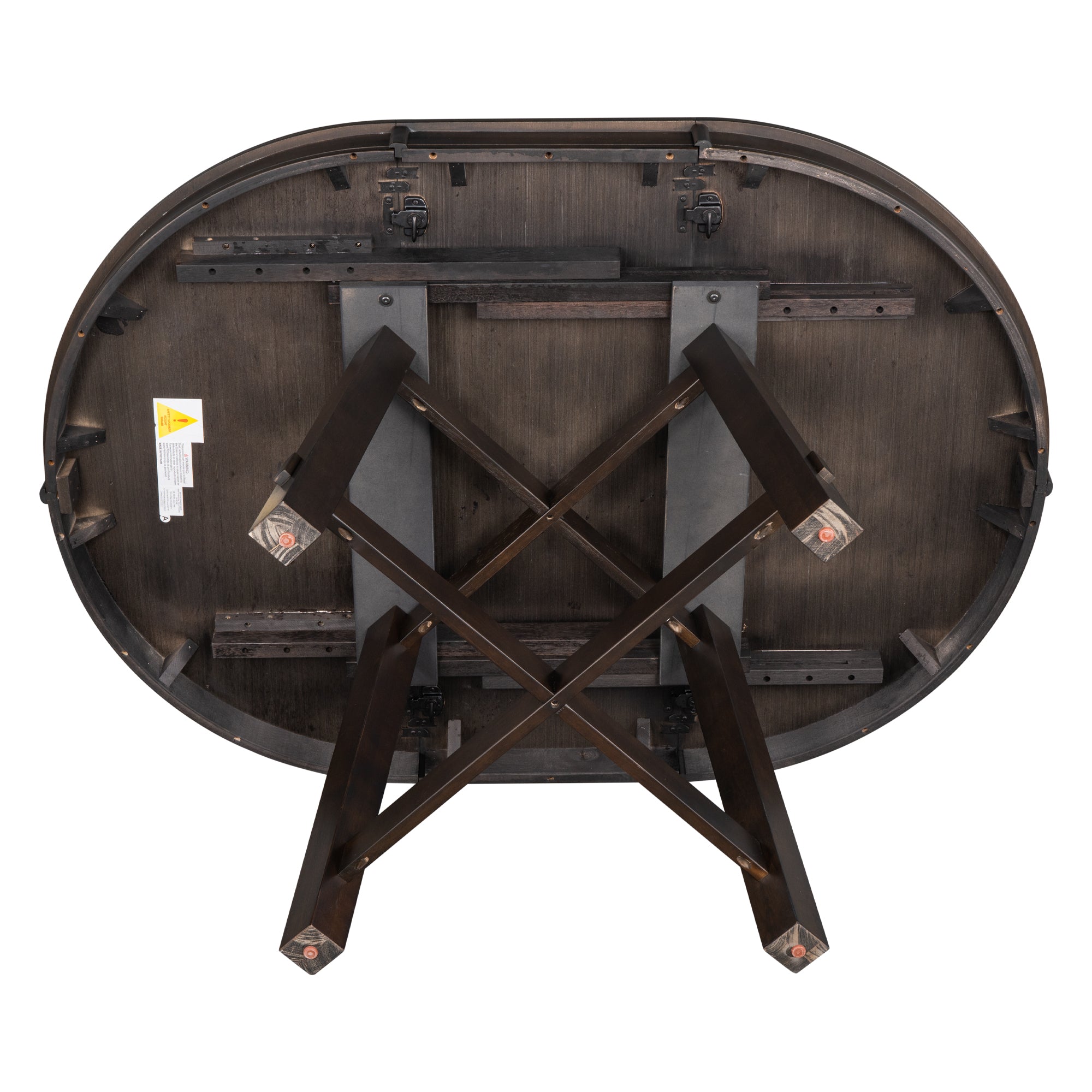 Farmhouse Round Extendable Dining Table with 16 Leaf