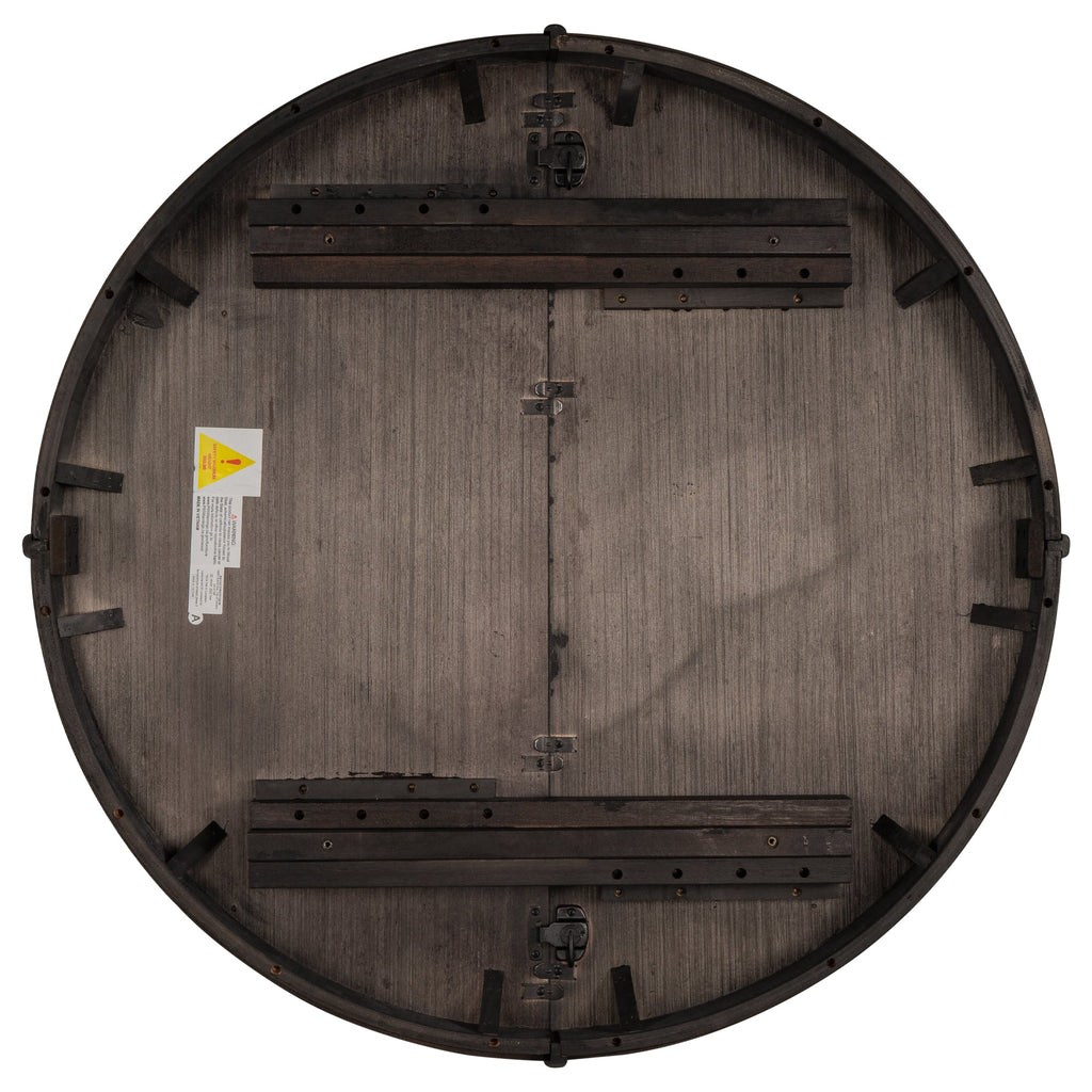 Farmhouse Round Extendable Dining Table with 16 Leaf