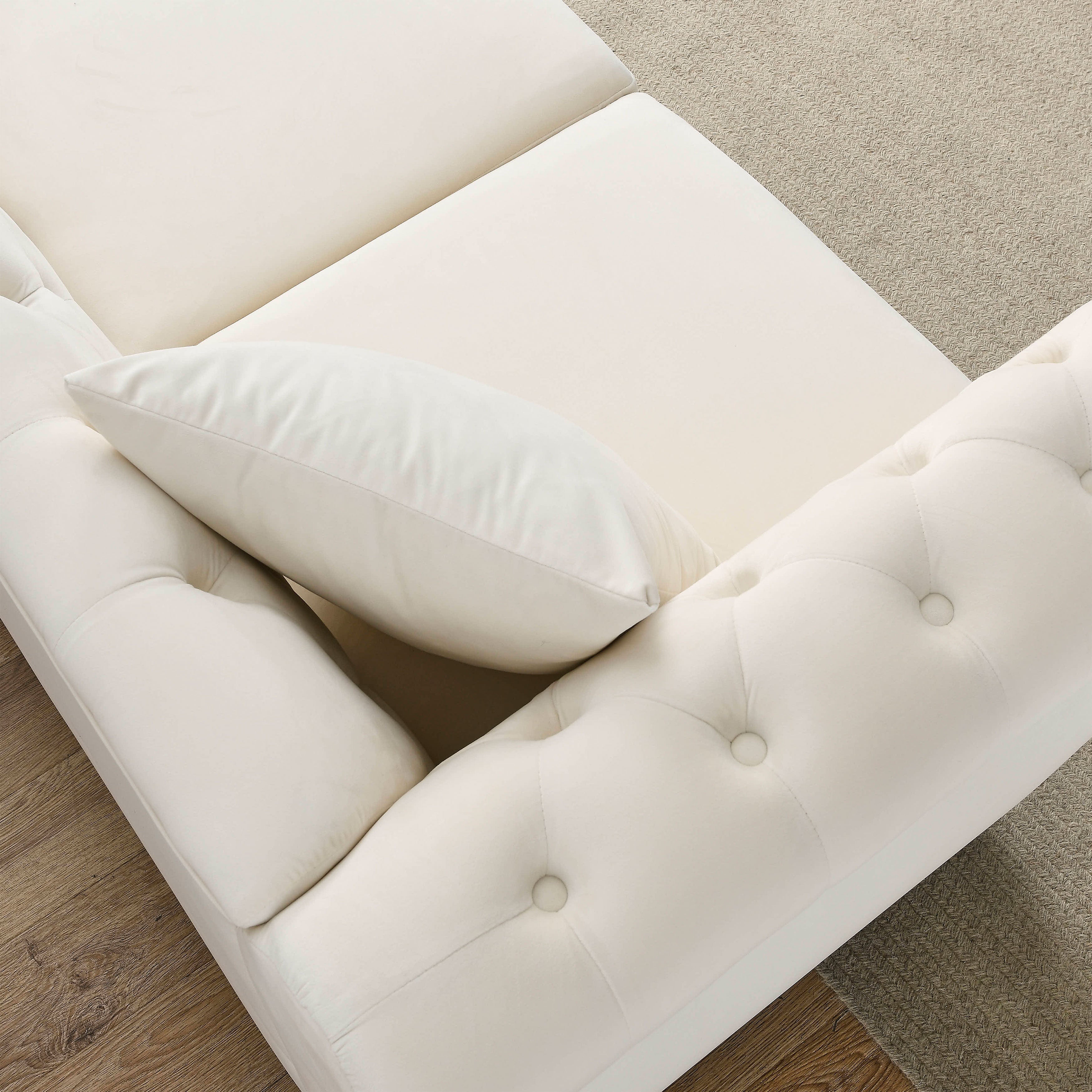 Nailhead Velvet Chesterfield 3-Seater Sofa
