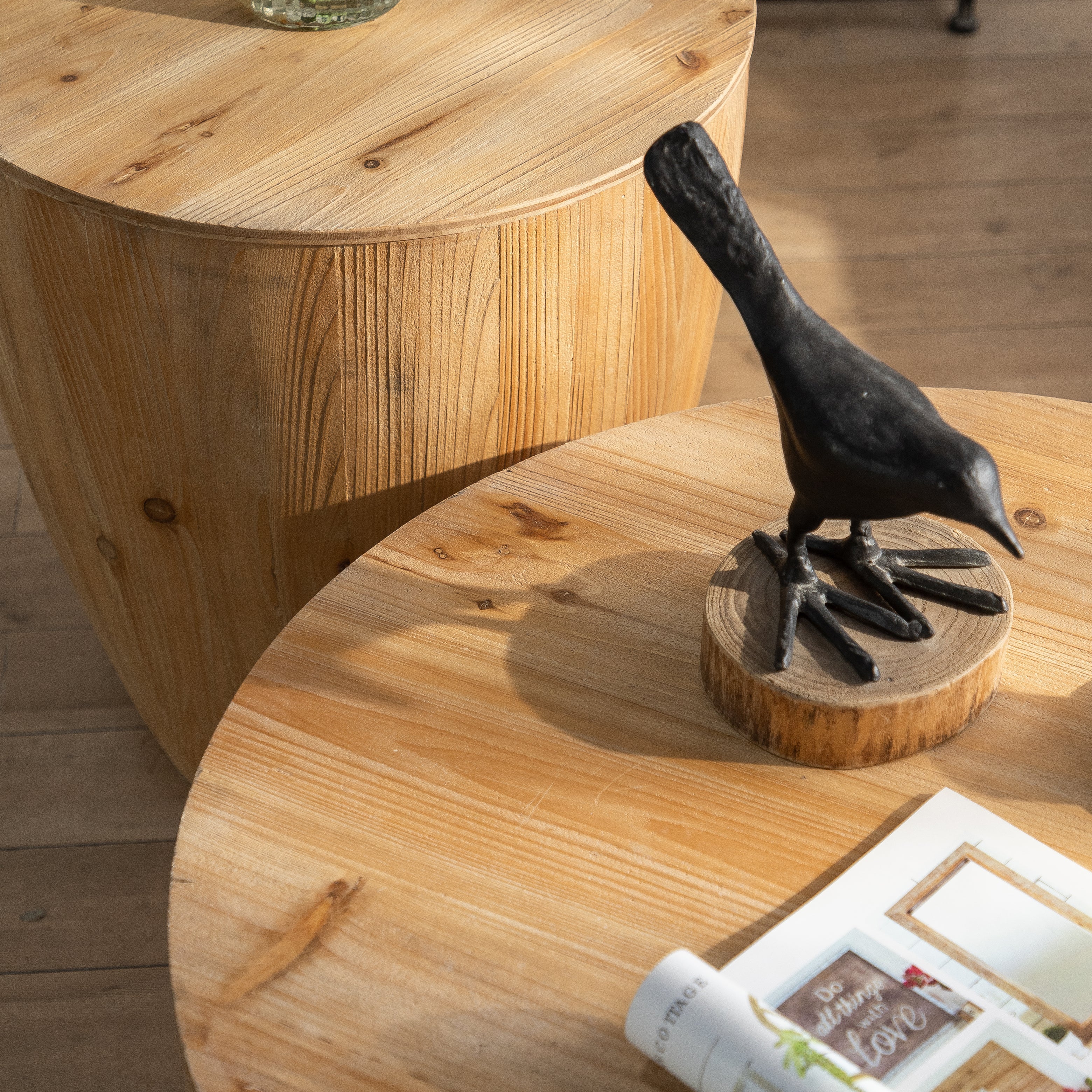 Bucket Shaped Drum Side Table