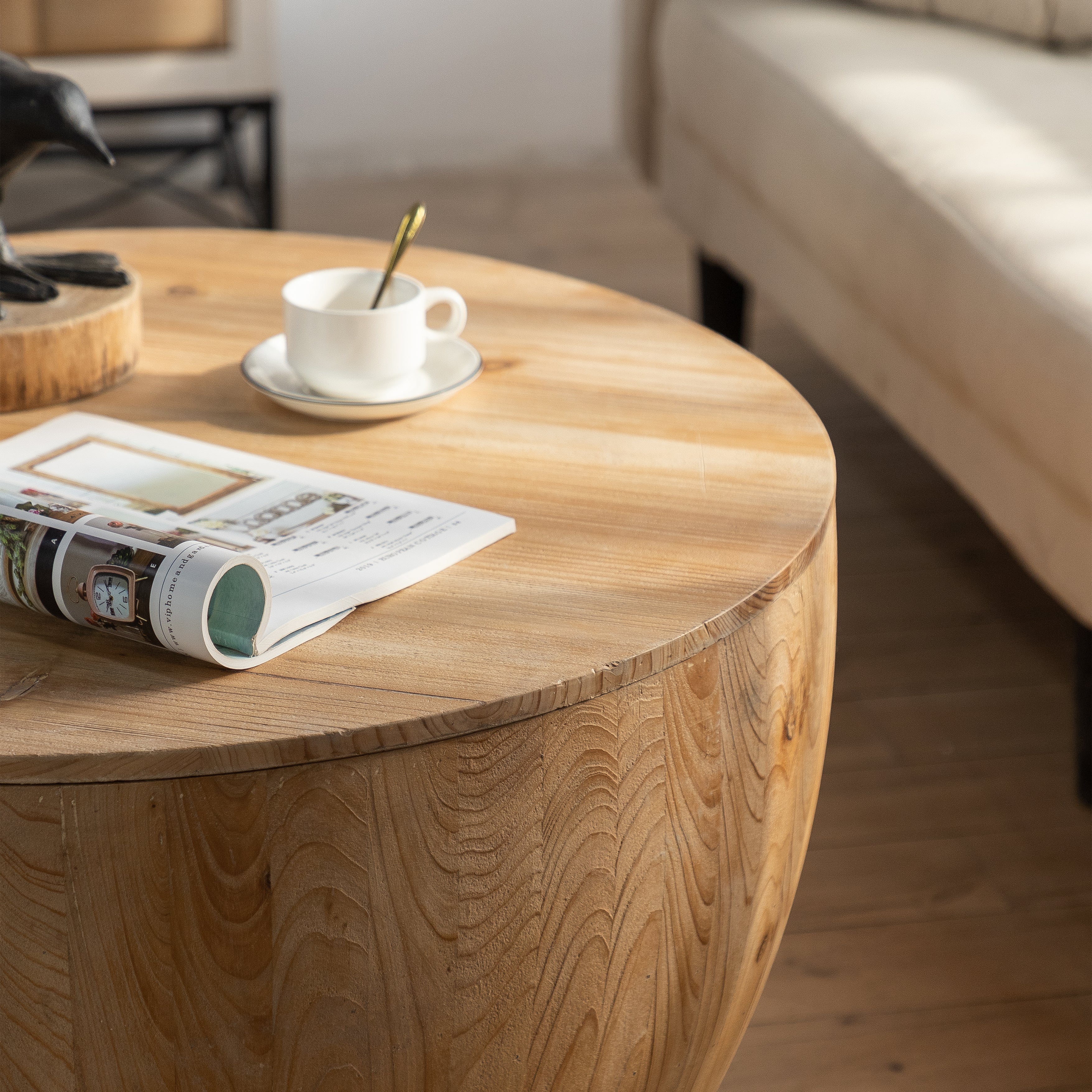 Bucket Shaped Drum Coffee Table Set