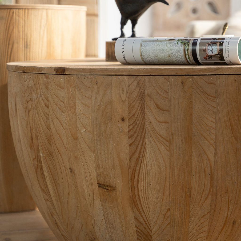 Bucket Shaped Drum Coffee Table Set