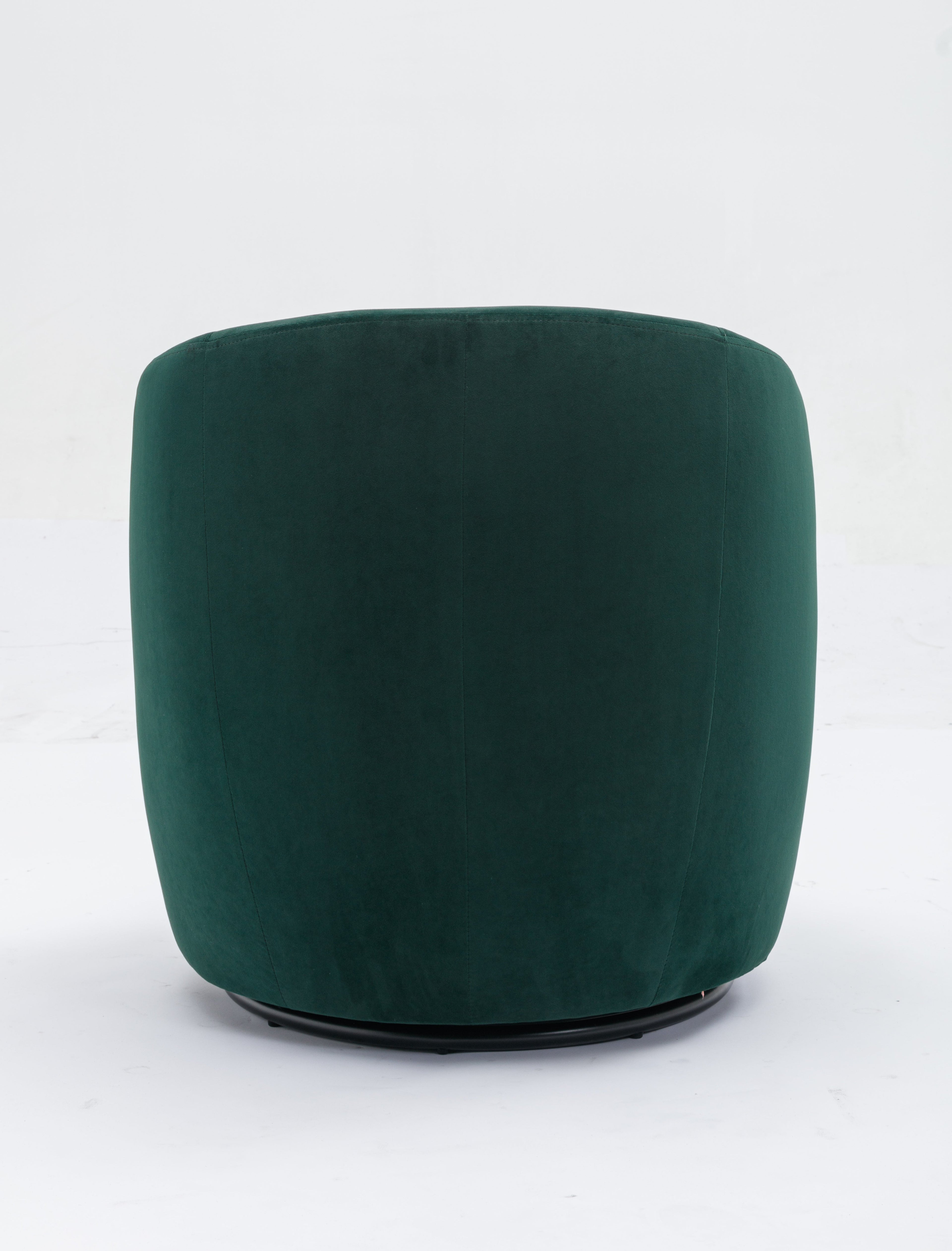 Velvet Fabric Swivel Barrel Accent Chair