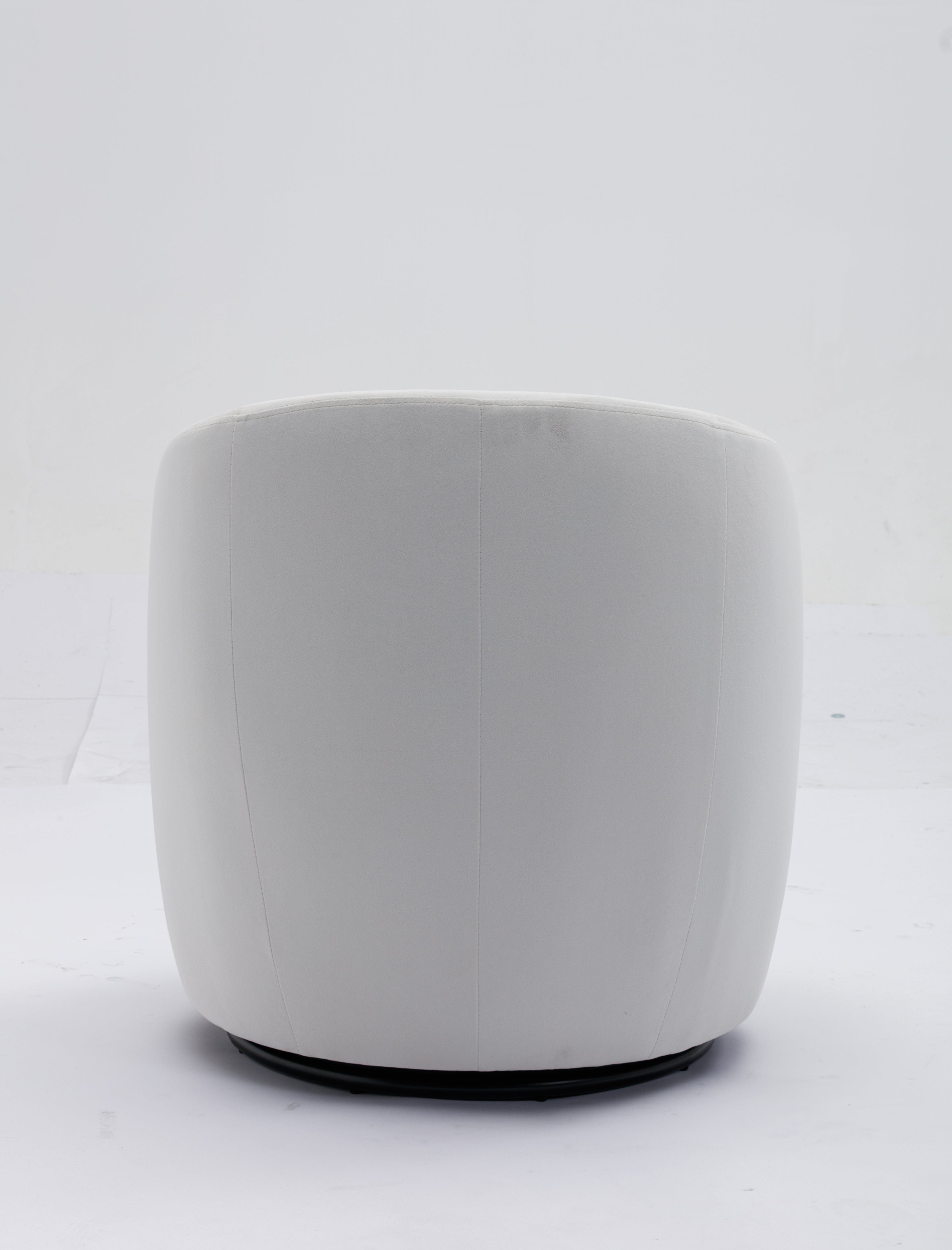 Velvet Fabric Swivel Barrel Accent Chair
