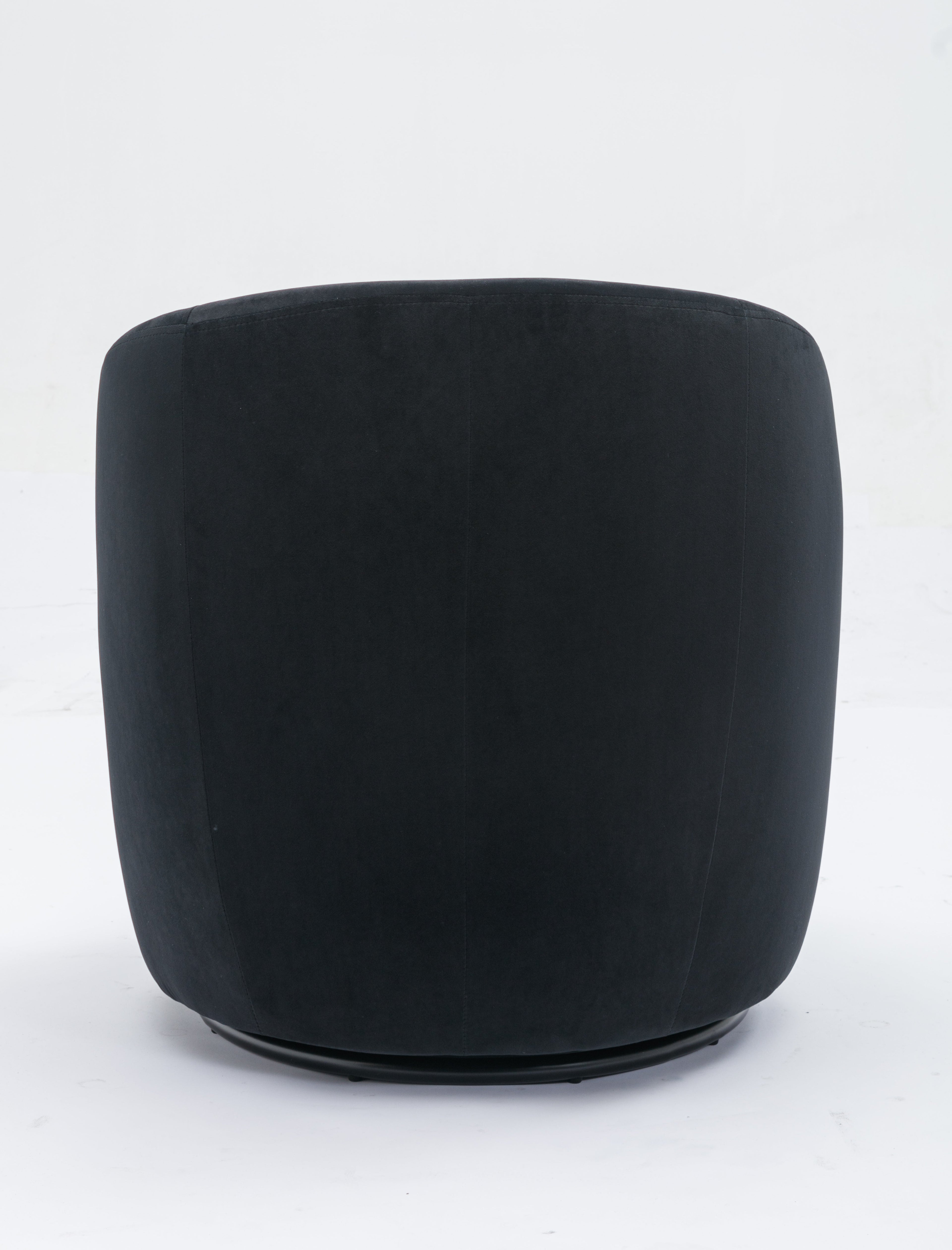 Velvet Fabric Swivel Barrel Accent Chair