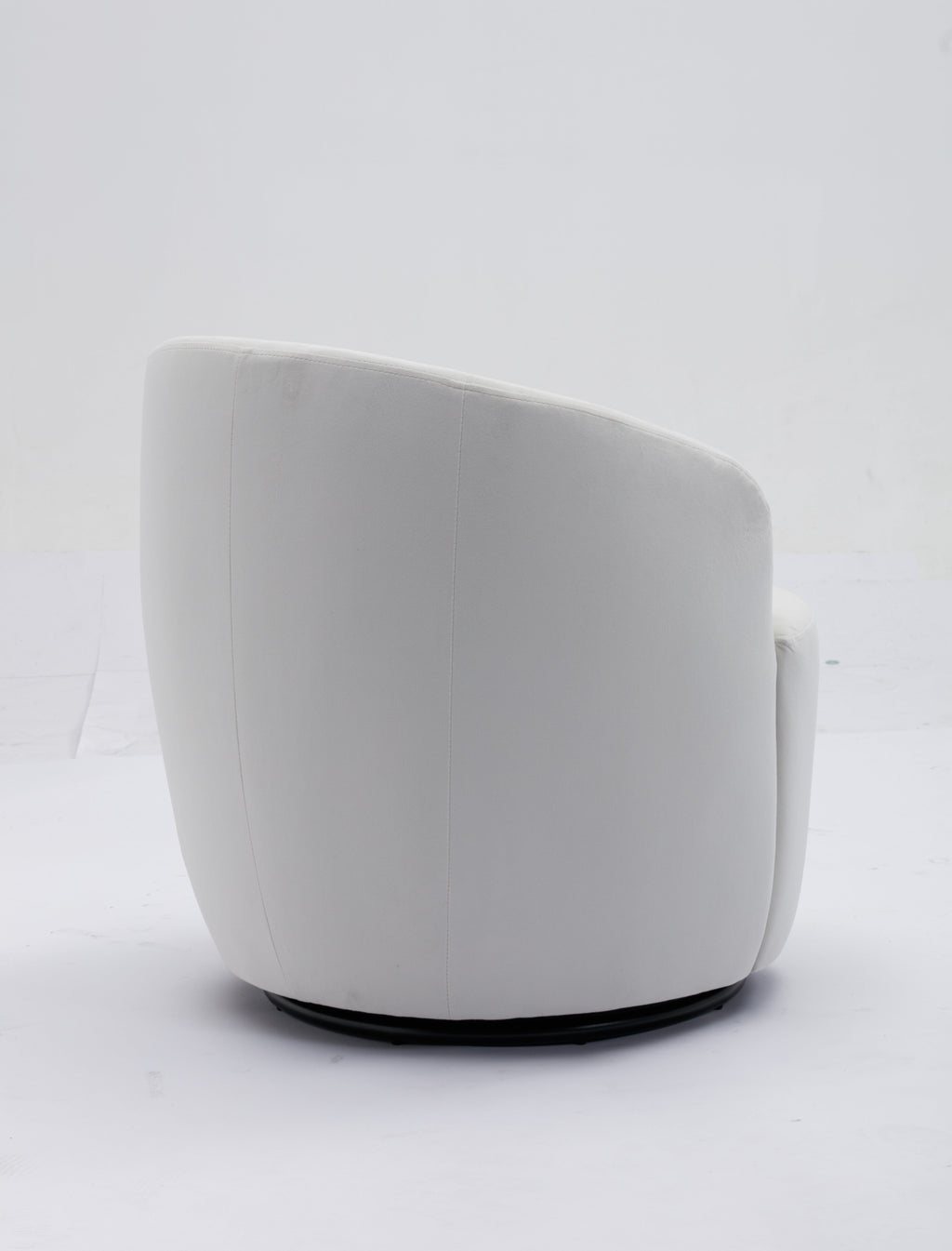 Velvet Fabric Swivel Barrel Accent Chair