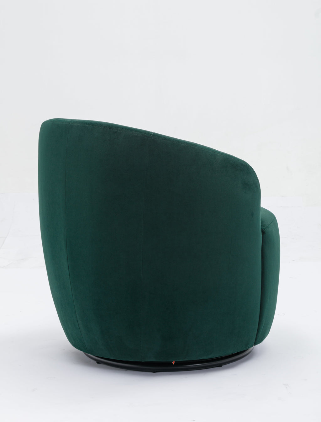 Velvet Fabric Swivel Barrel Accent Chair