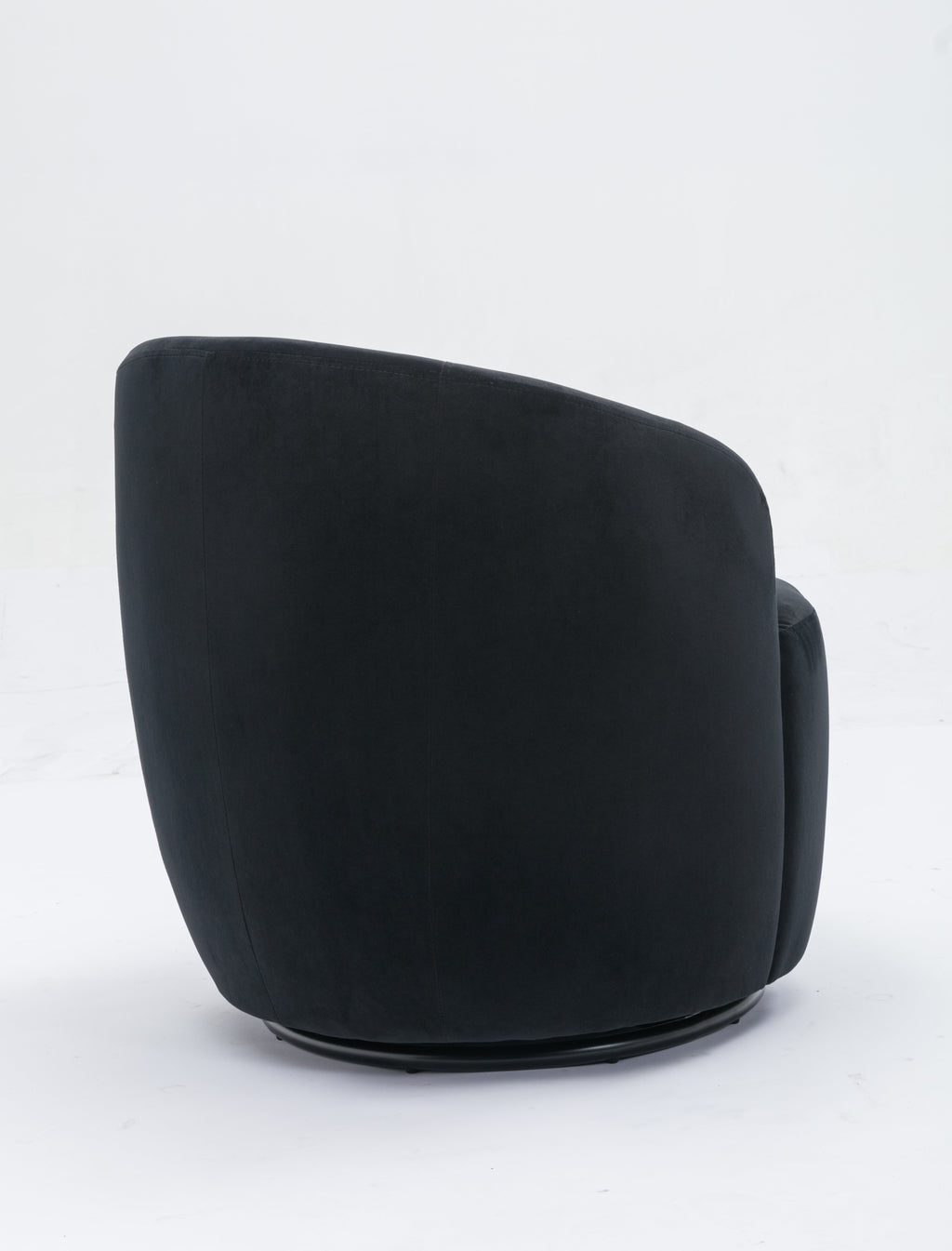 Velvet Fabric Swivel Barrel Accent Chair