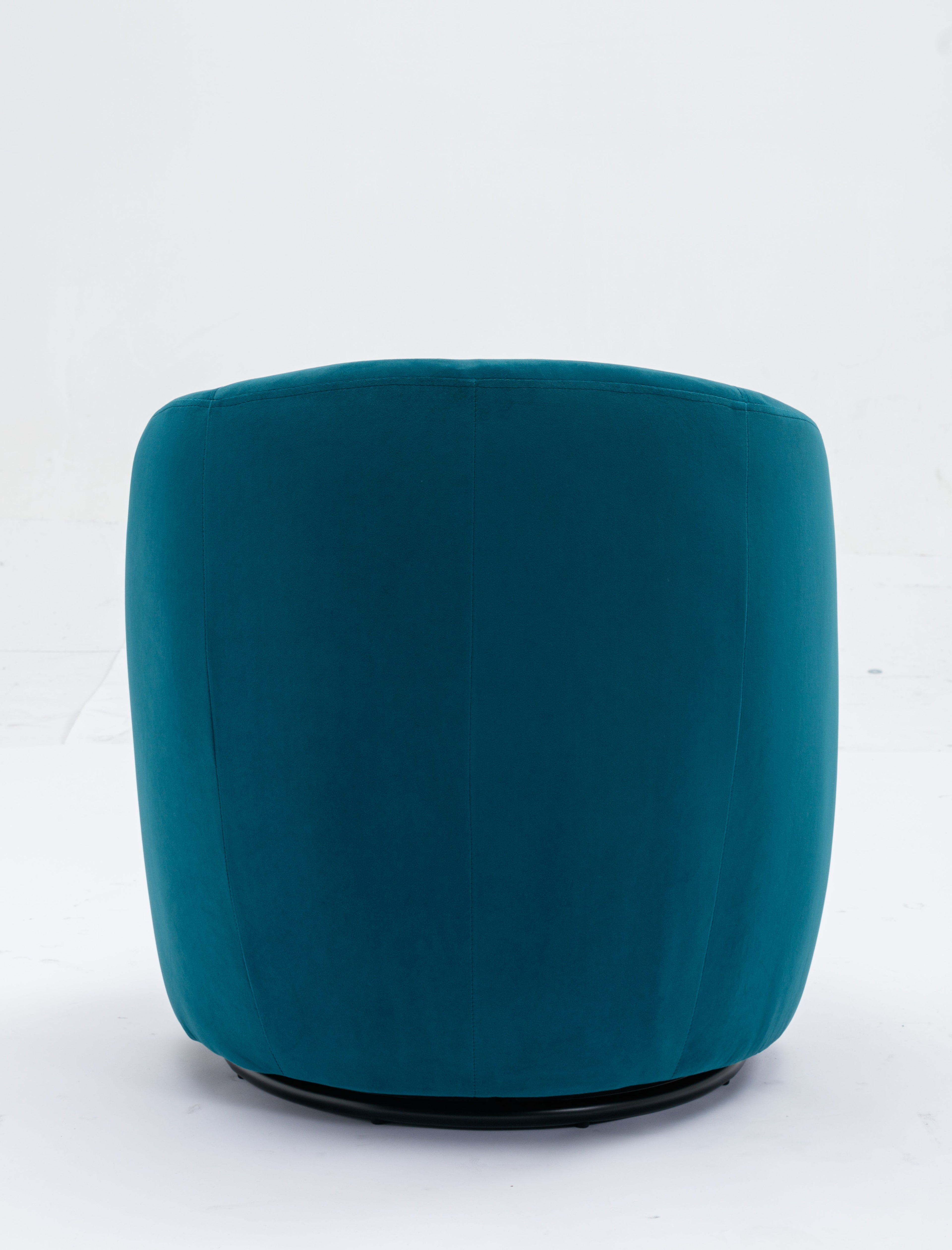 Velvet Fabric Swivel Barrel Accent Chair