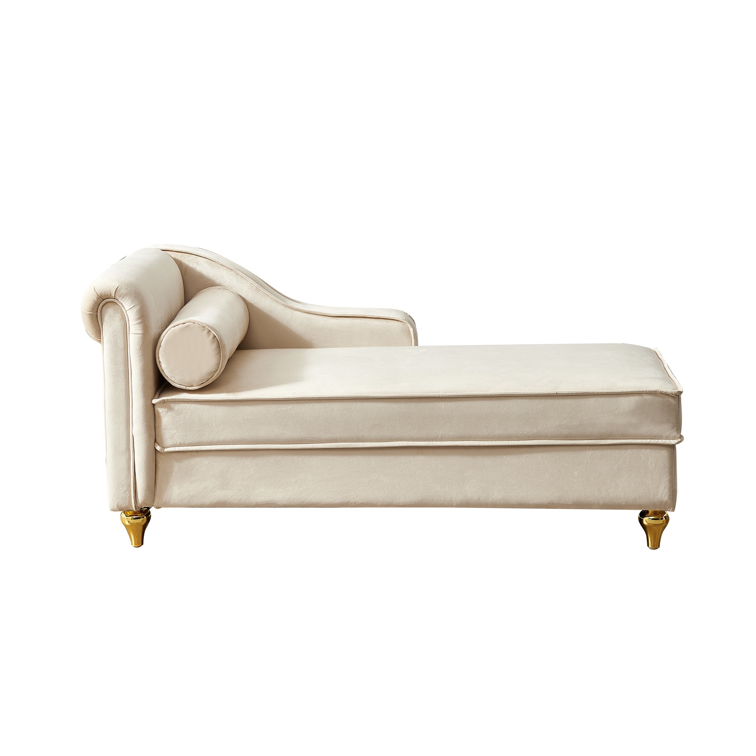 Glam Velvet Upholstered Chaise Lounge Chair