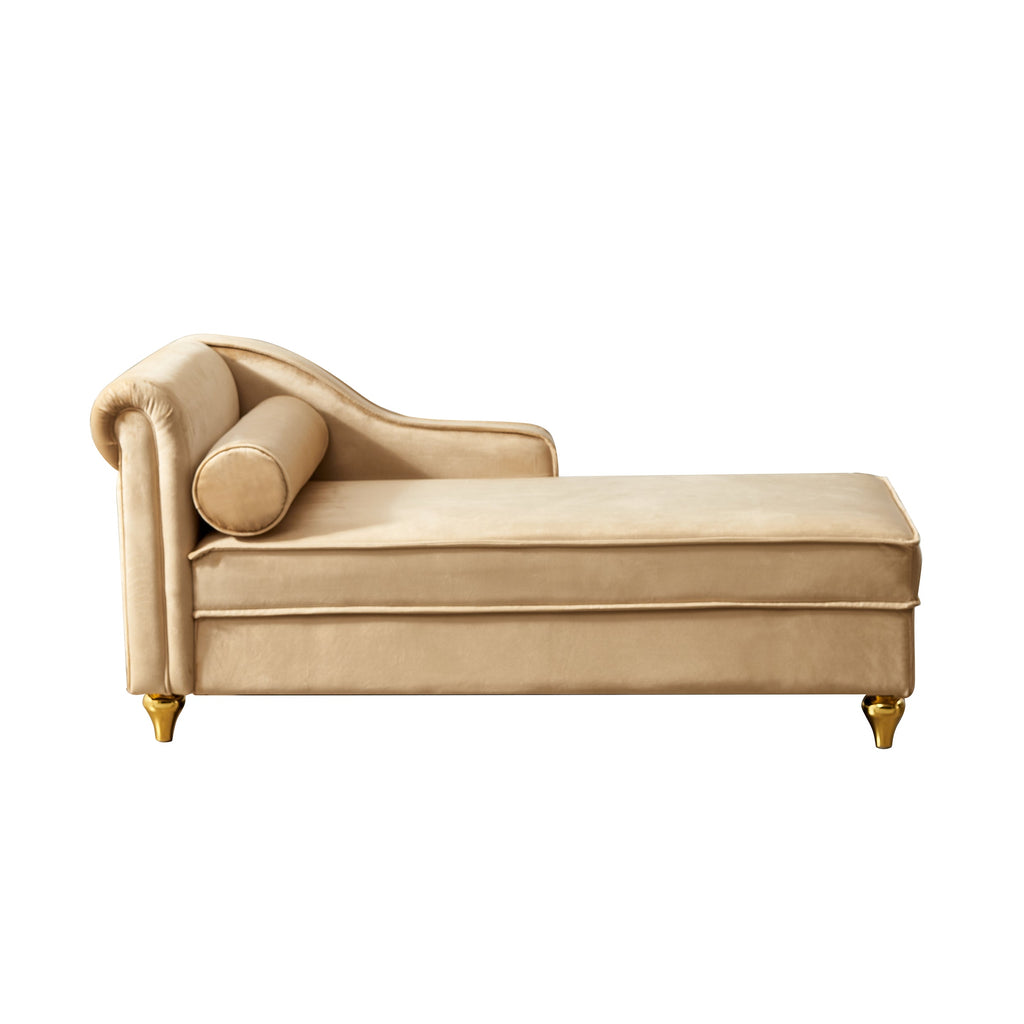 Glam Velvet Upholstered Chaise Lounge Chair