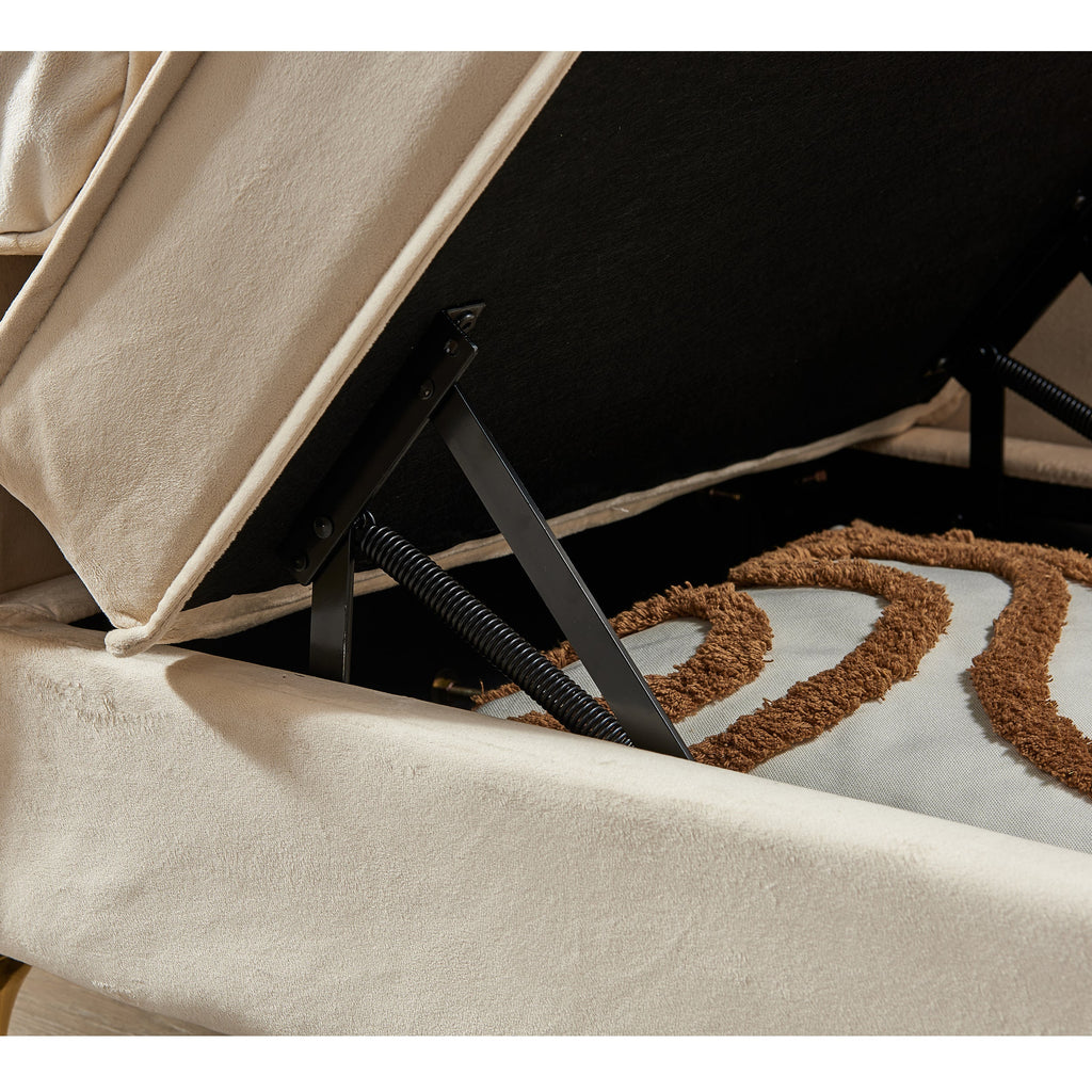 Glam Velvet Upholstered Chaise Lounge Chair