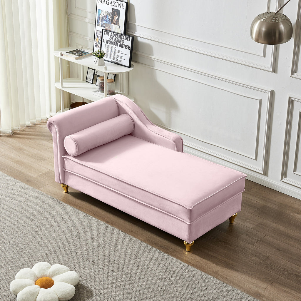 Glam Velvet Upholstered Chaise Lounge Chair