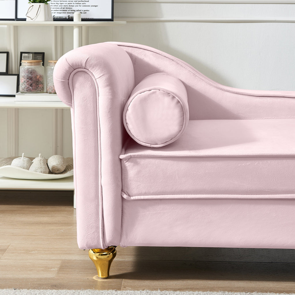 Glam Velvet Upholstered Chaise Lounge Chair