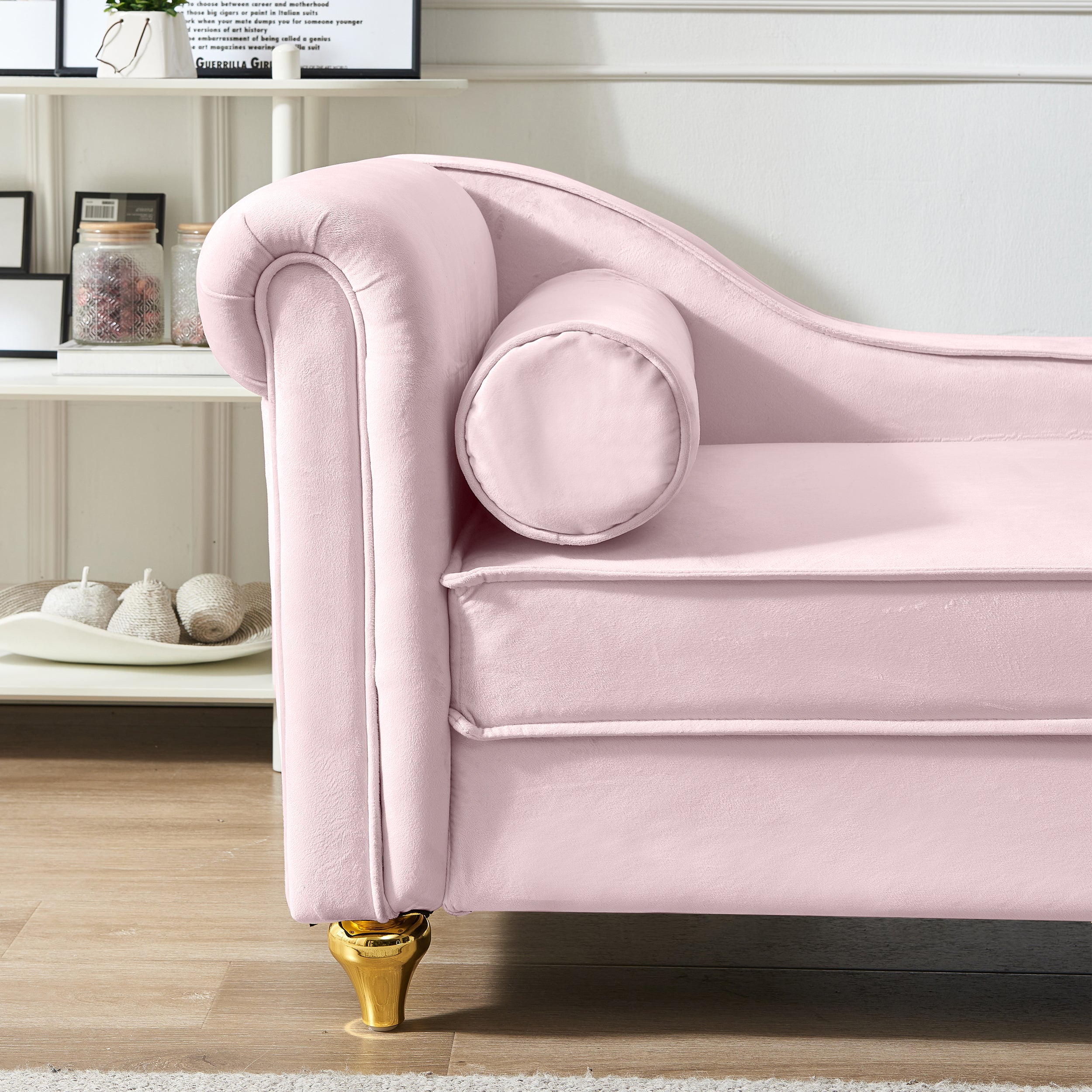 Glam Velvet Upholstered Chaise Lounge Chair