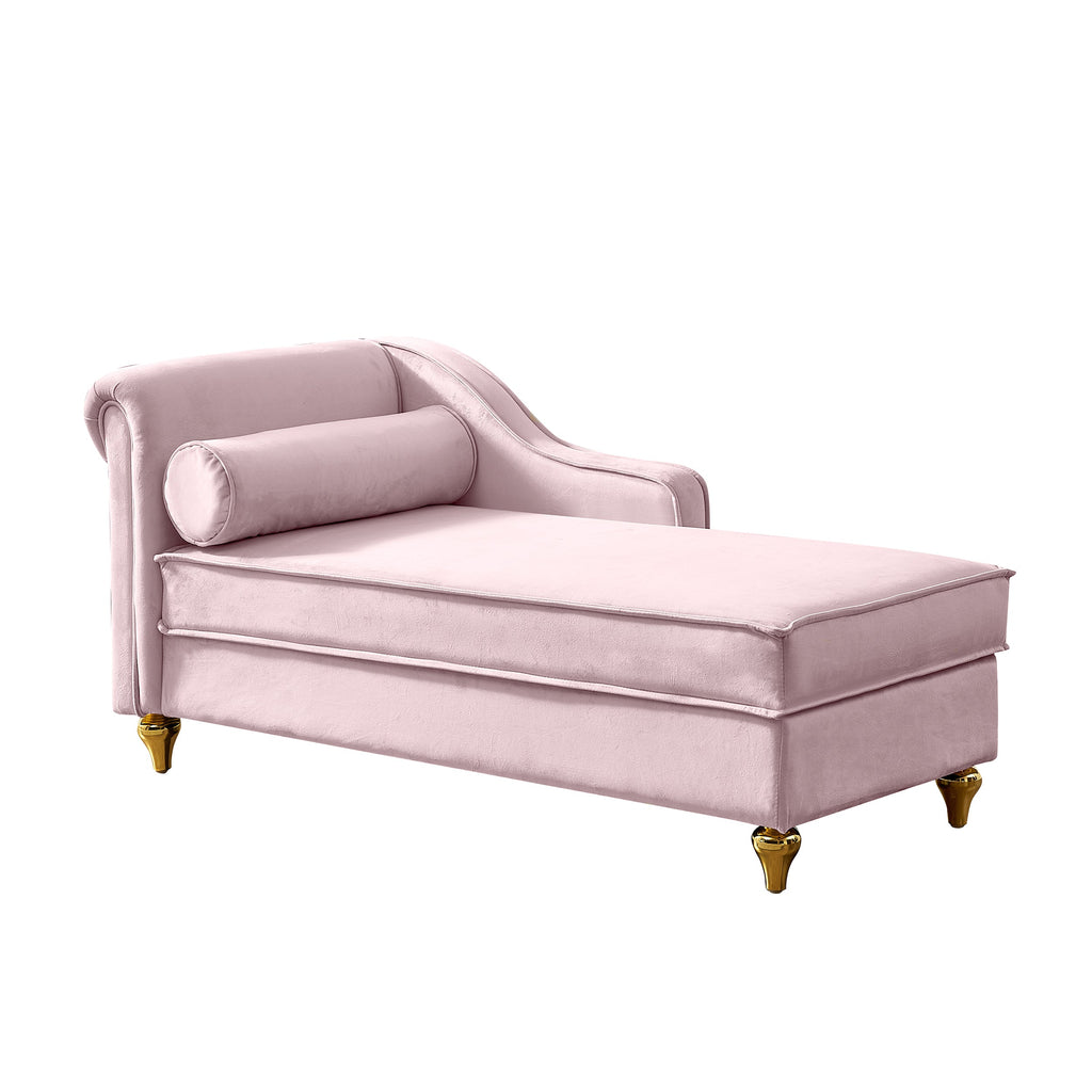 Glam Velvet Upholstered Chaise Lounge Chair