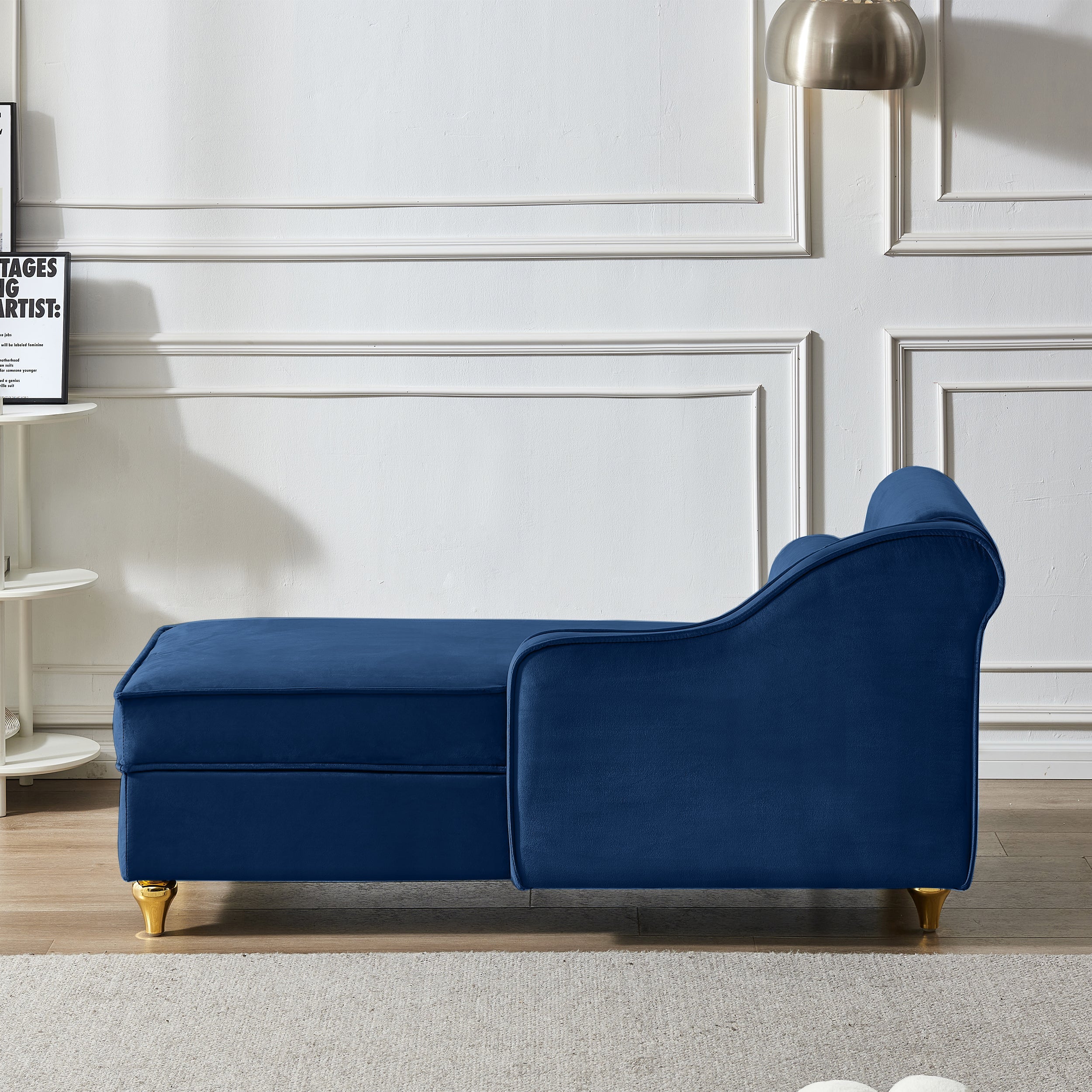 Glam Velvet Upholstered Chaise Lounge Chair
