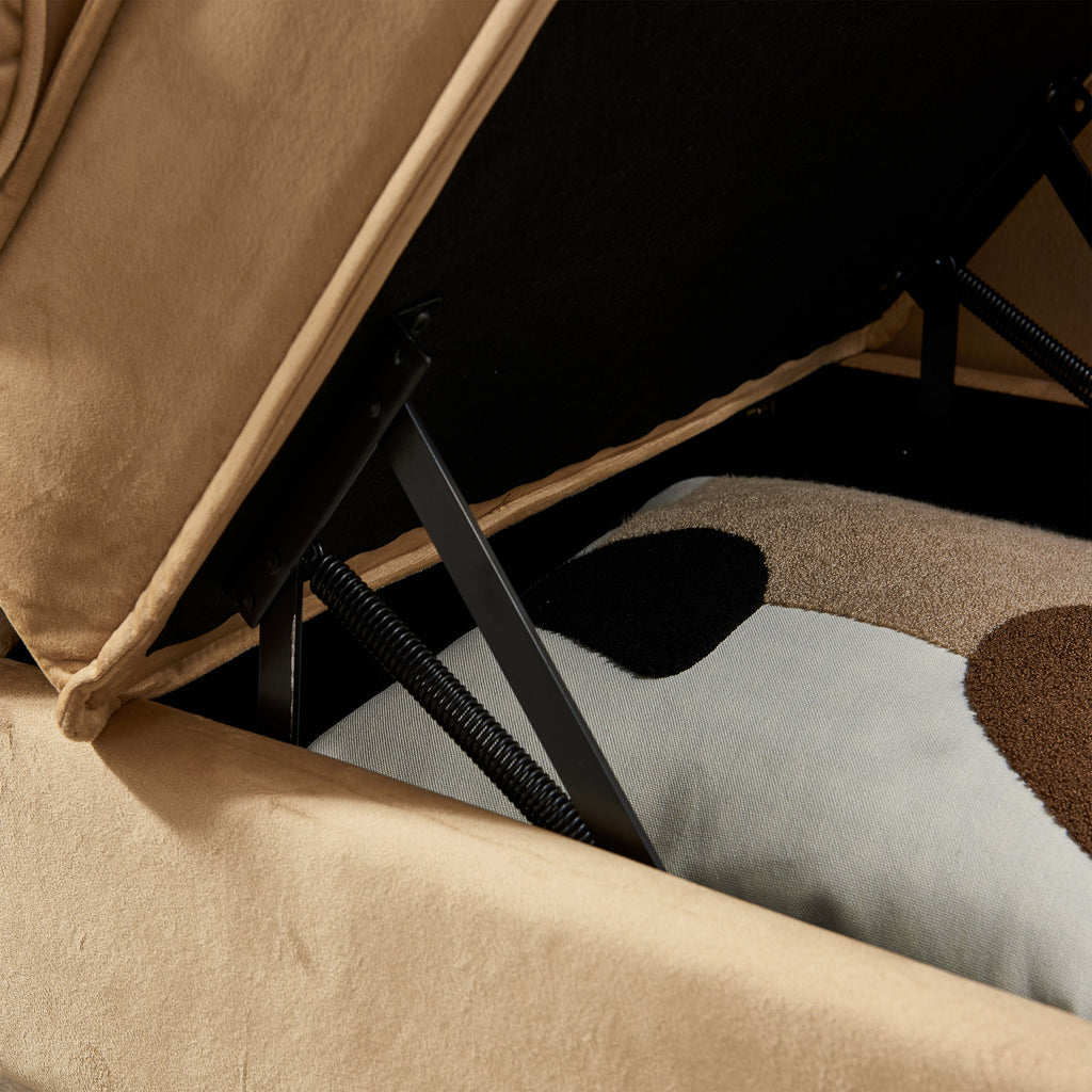 Glam Velvet Upholstered Chaise Lounge Chair