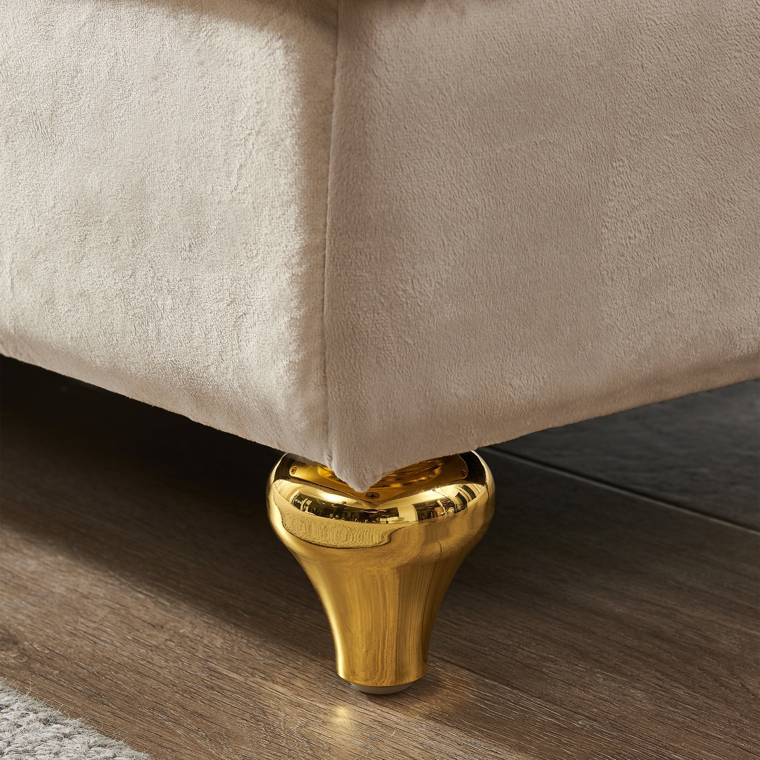 Glam Velvet Upholstered Chaise Lounge Chair