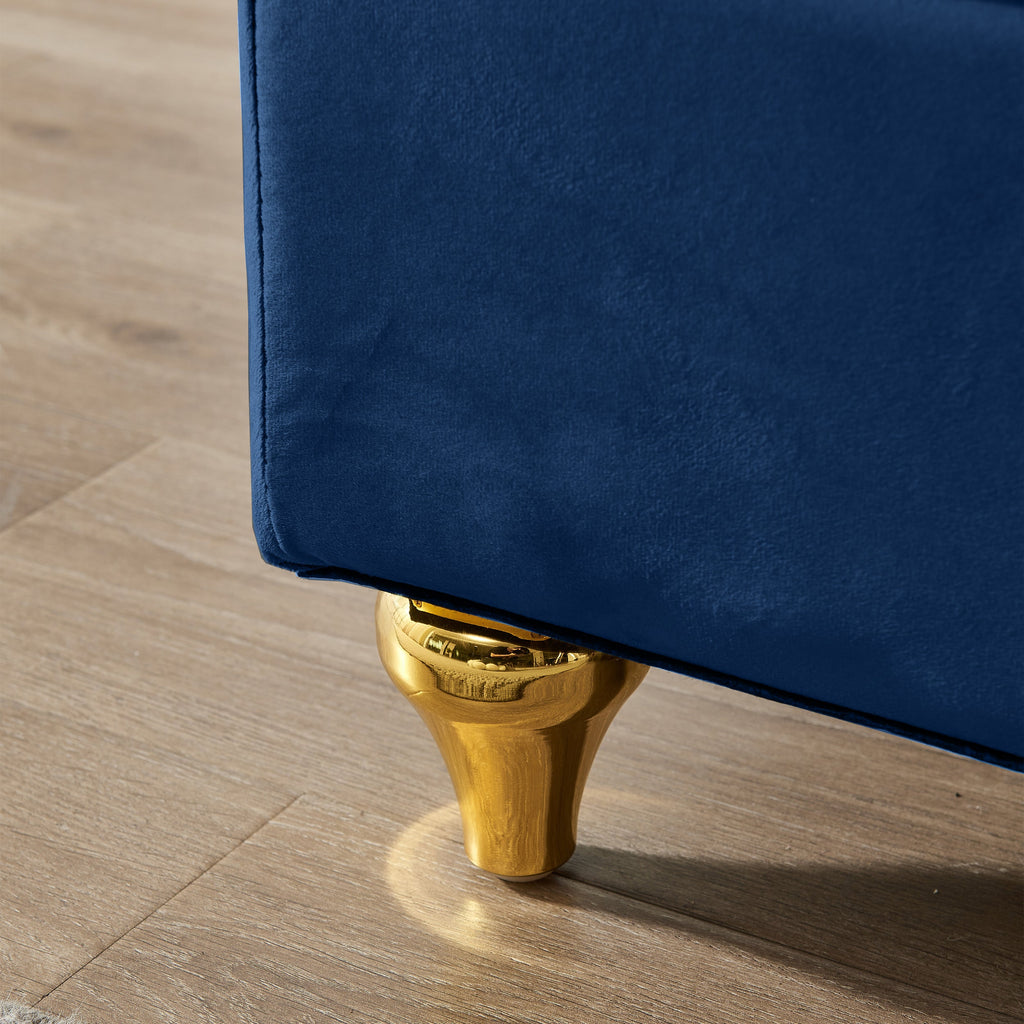 Glam Velvet Upholstered Chaise Lounge Chair