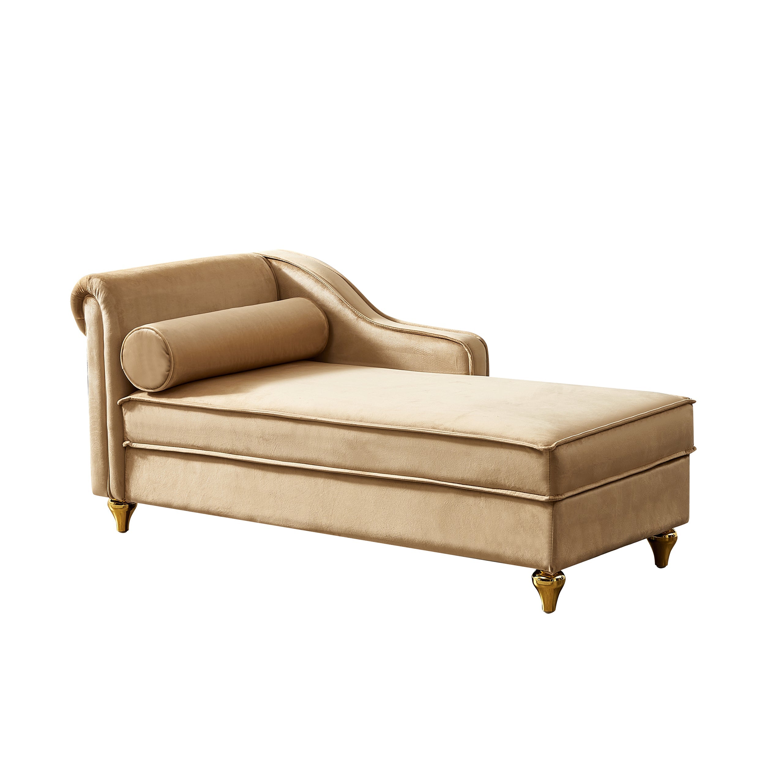 Glam Velvet Upholstered Chaise Lounge Chair
