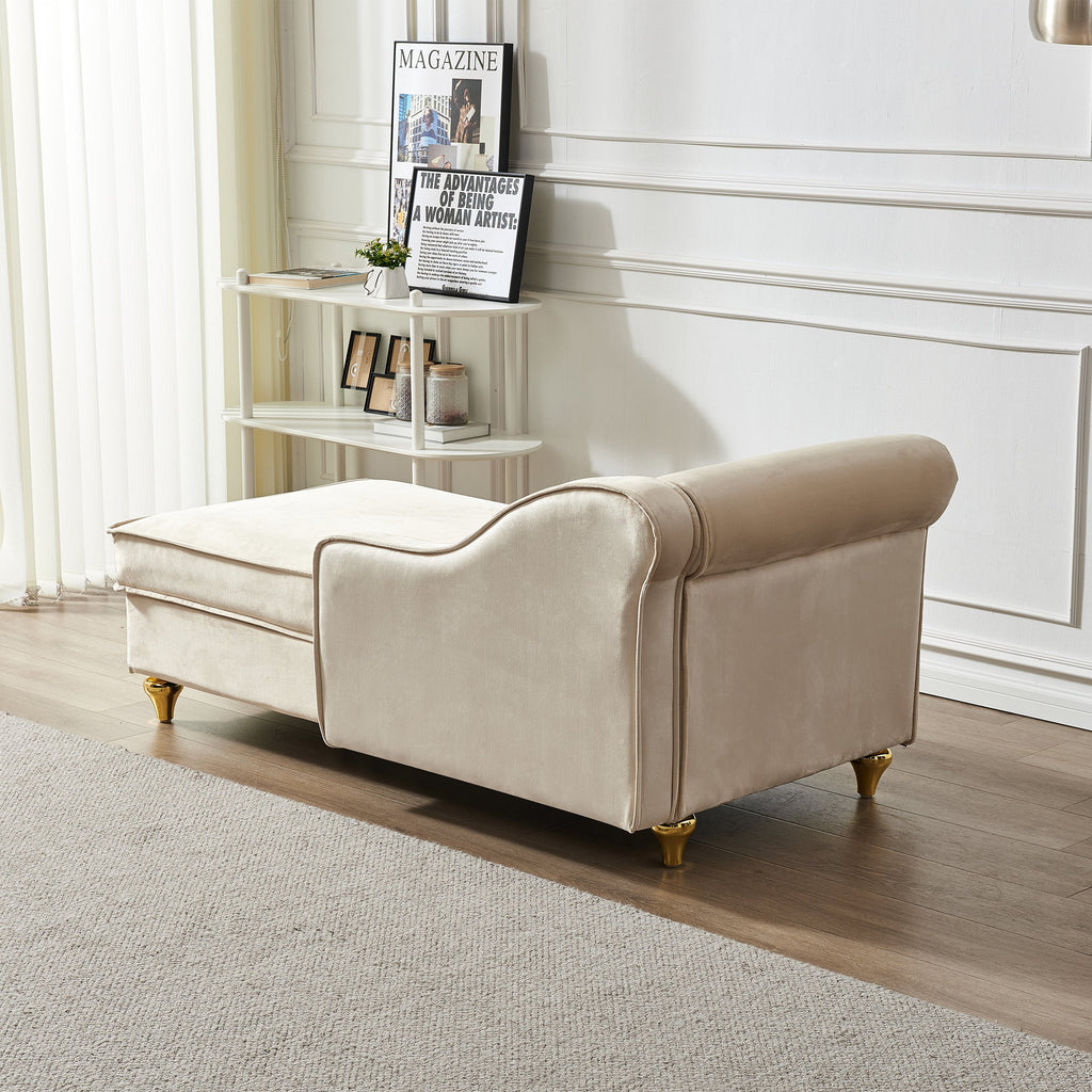 Glam Velvet Upholstered Chaise Lounge Chair