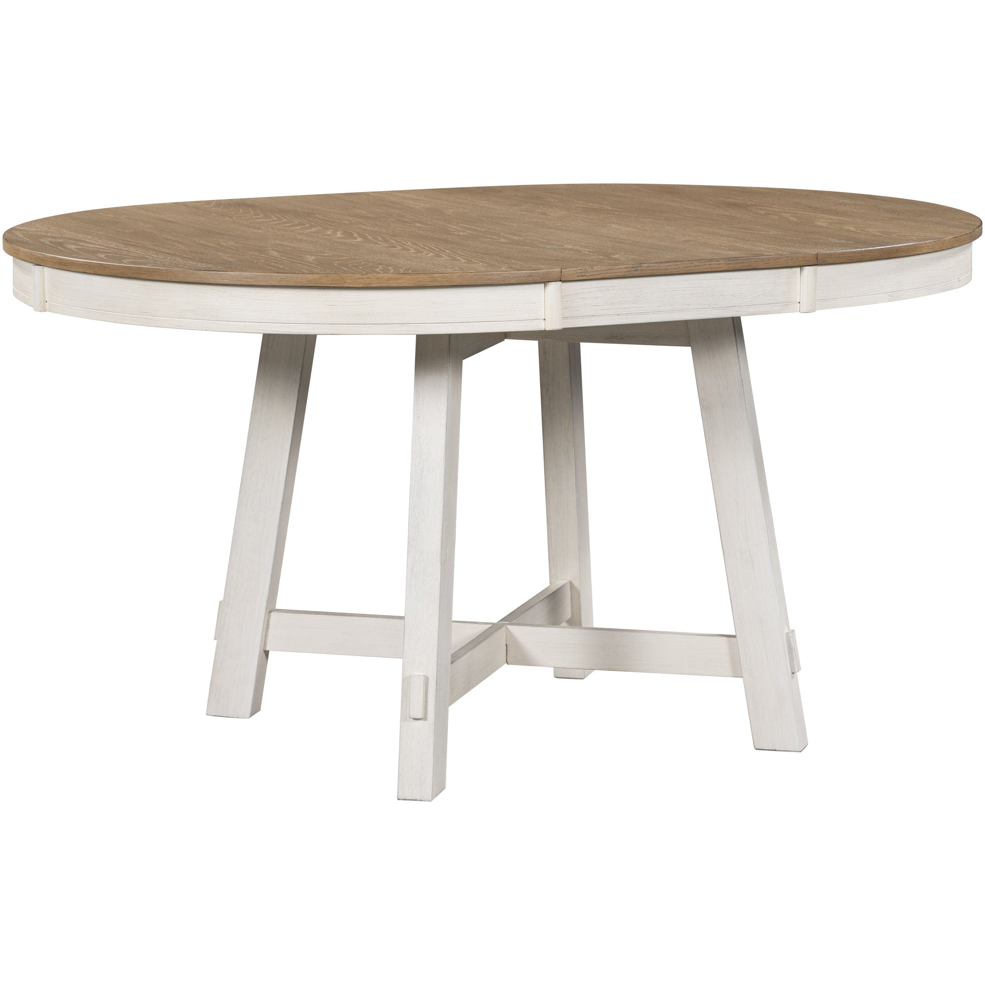 Farmhouse Round Extendable Dining Table with 16 Leaf
