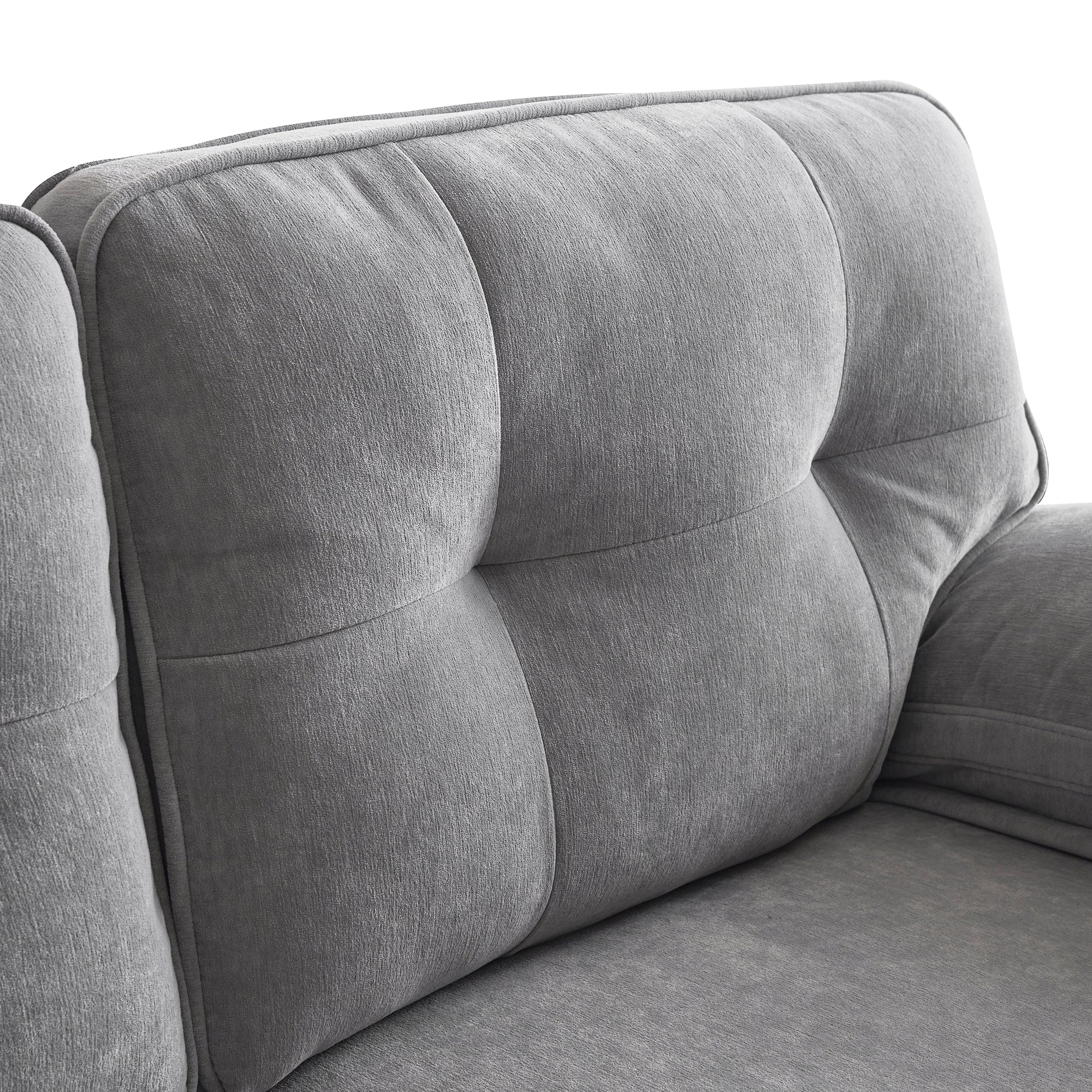 Modern Tufted Velvet L-Shape Sofa