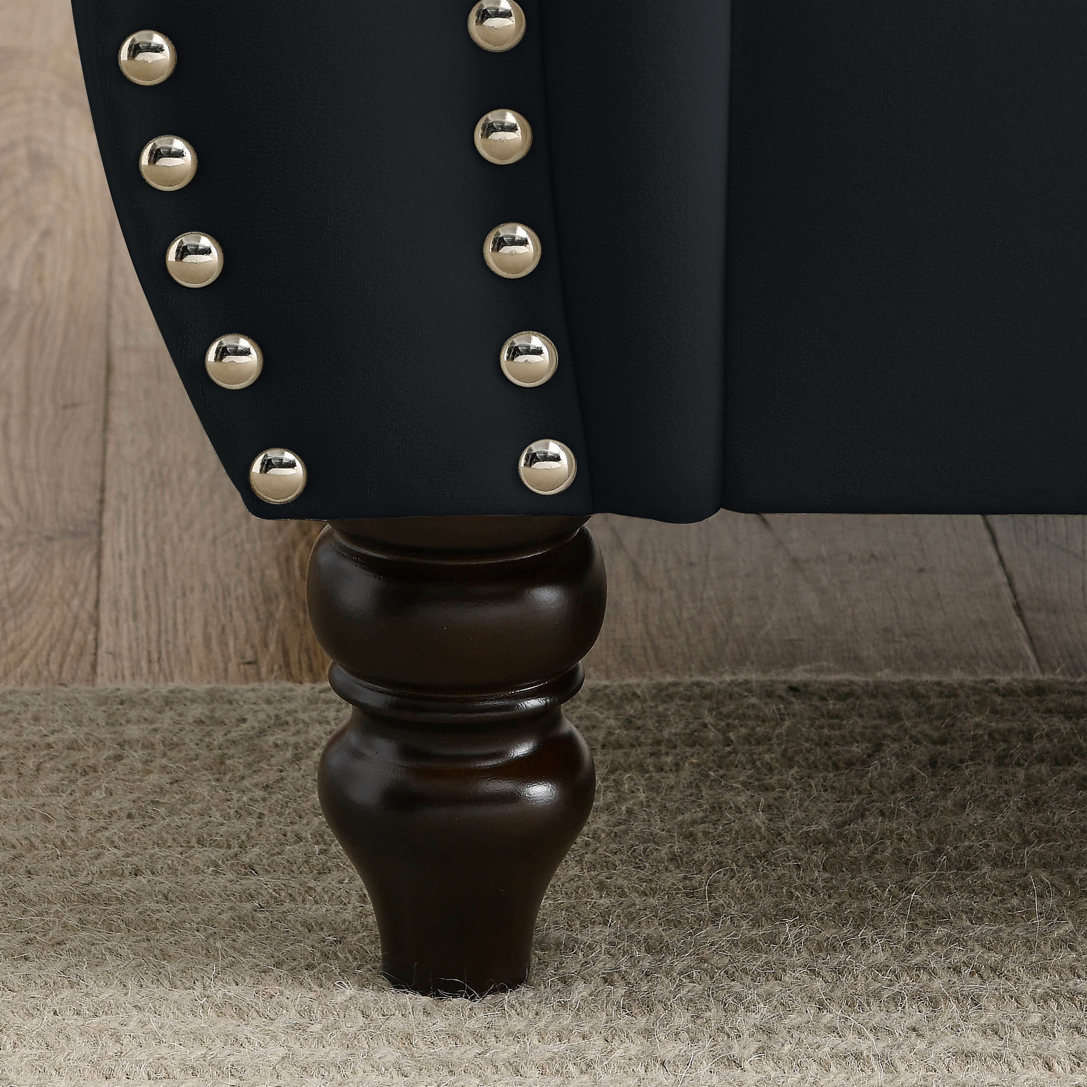 Nailhead Velvet Chesterfield Loveseat