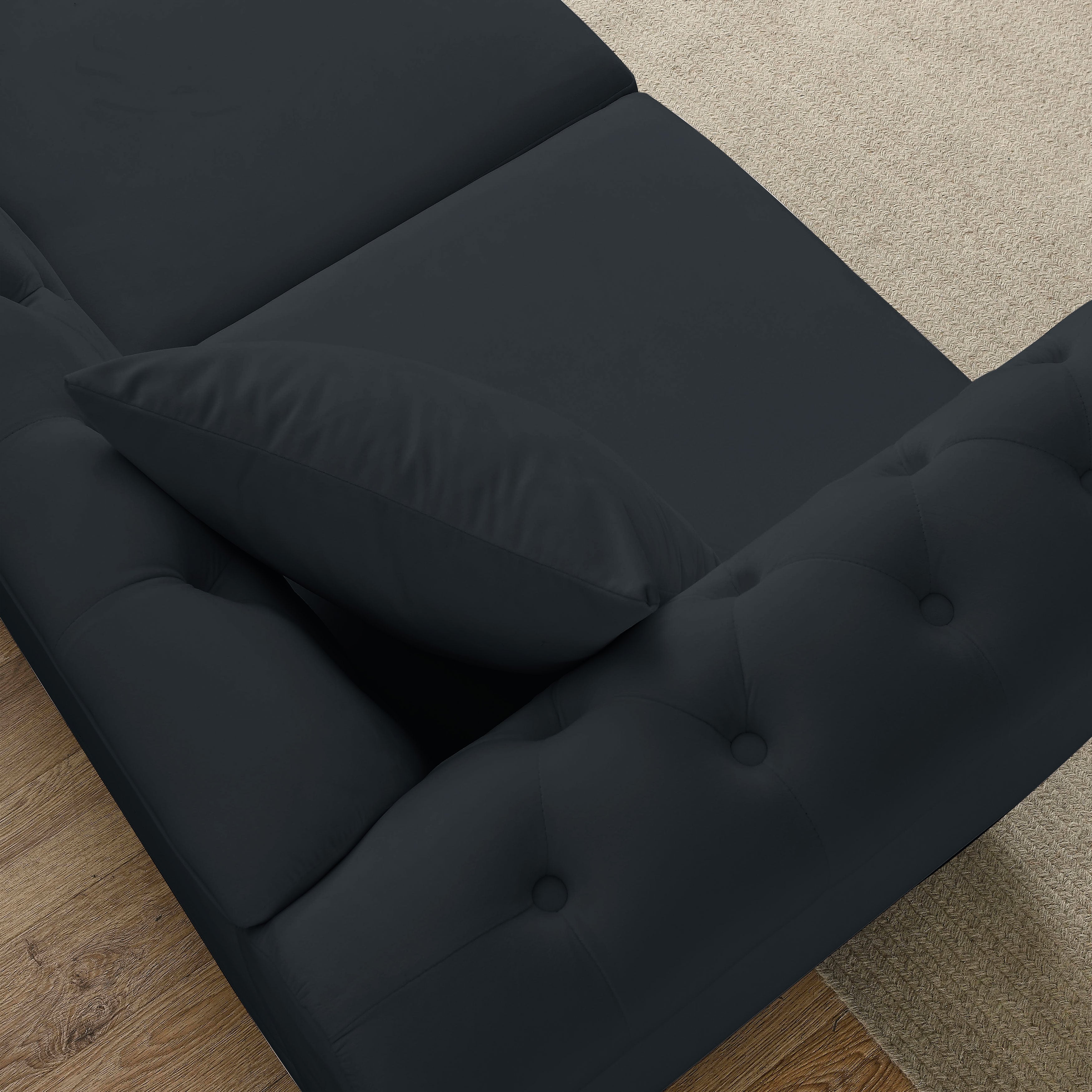 Nailhead Velvet Chesterfield Loveseat