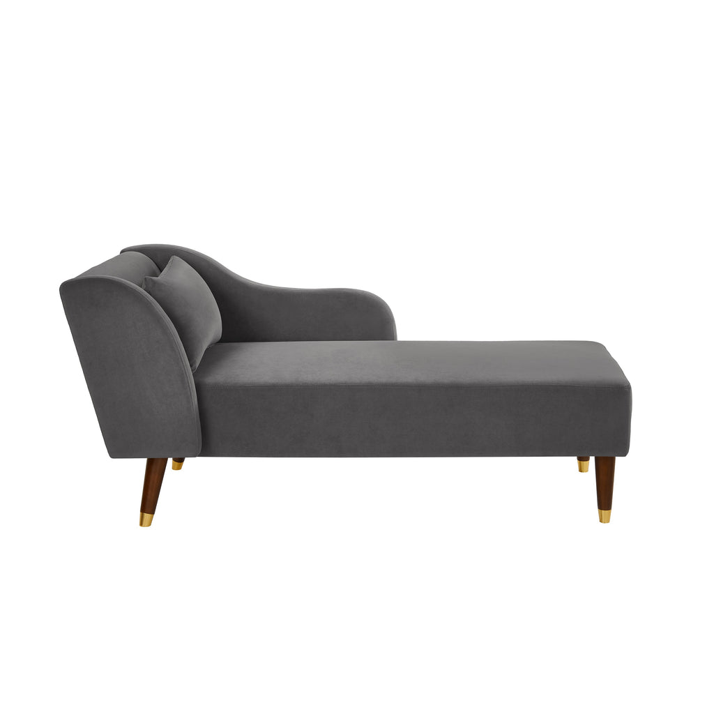 Modern Velvet Upholstered Chaise Lounge Chair