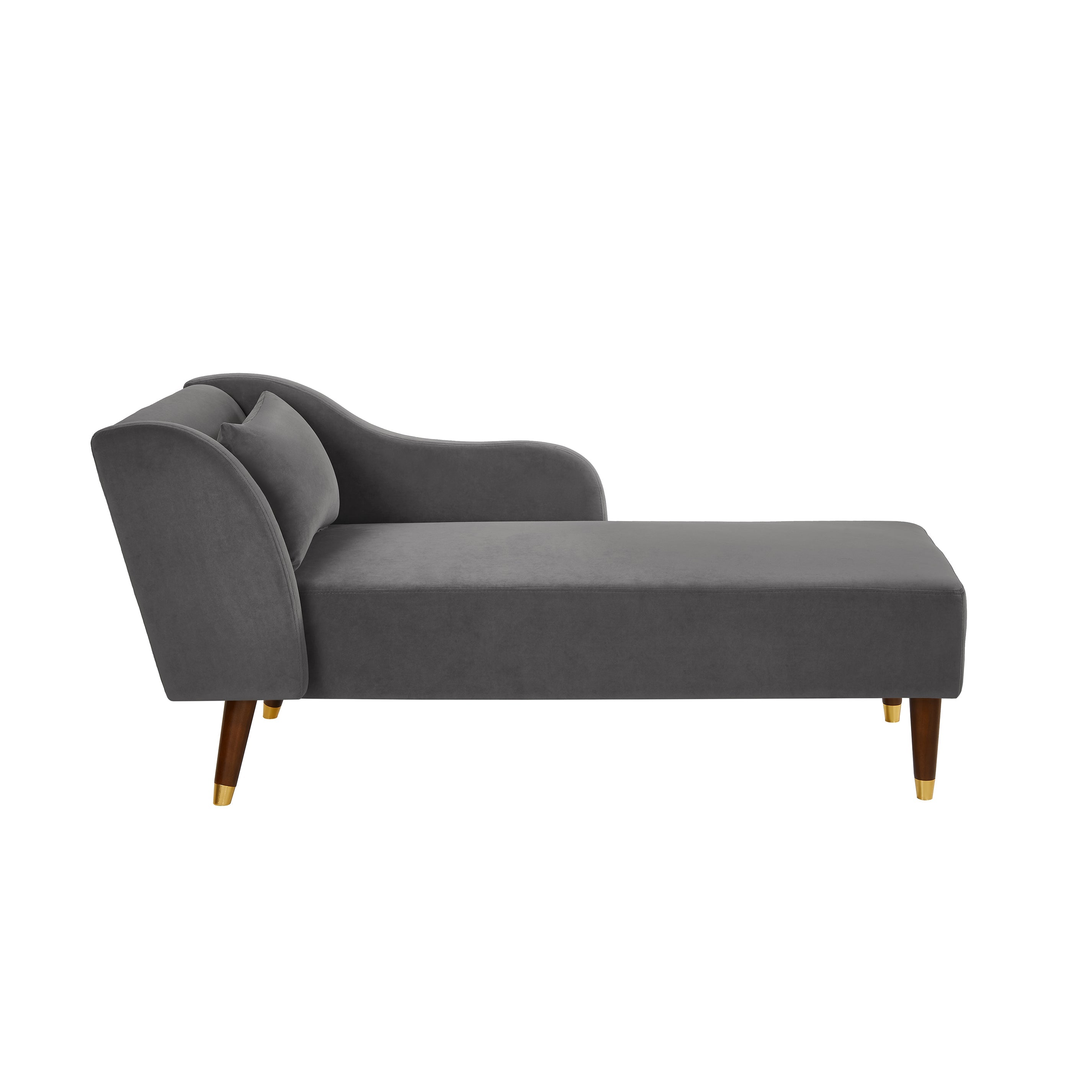 Modern Velvet Upholstered Chaise Lounge Chair