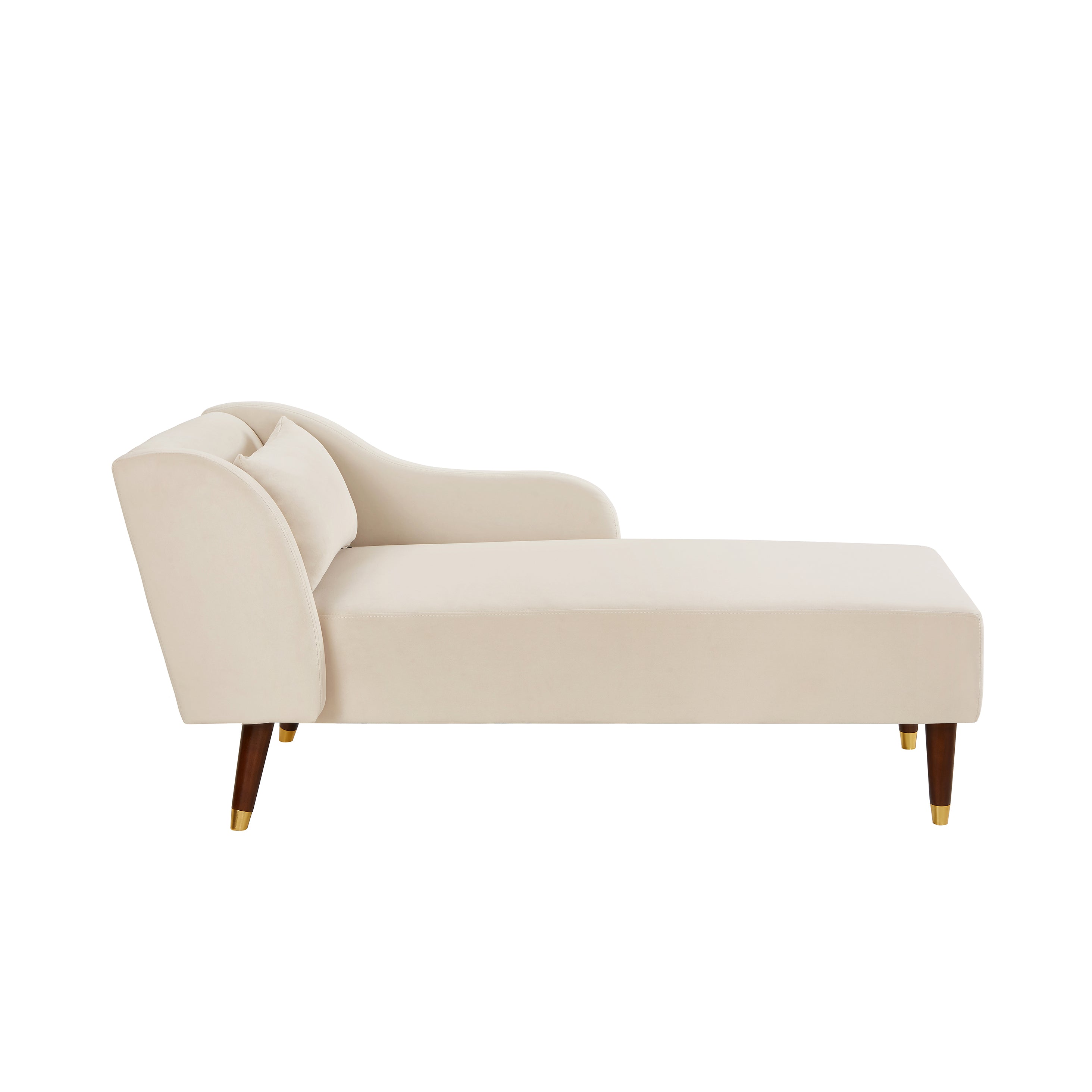 Modern Velvet Upholstered Chaise Lounge Chair