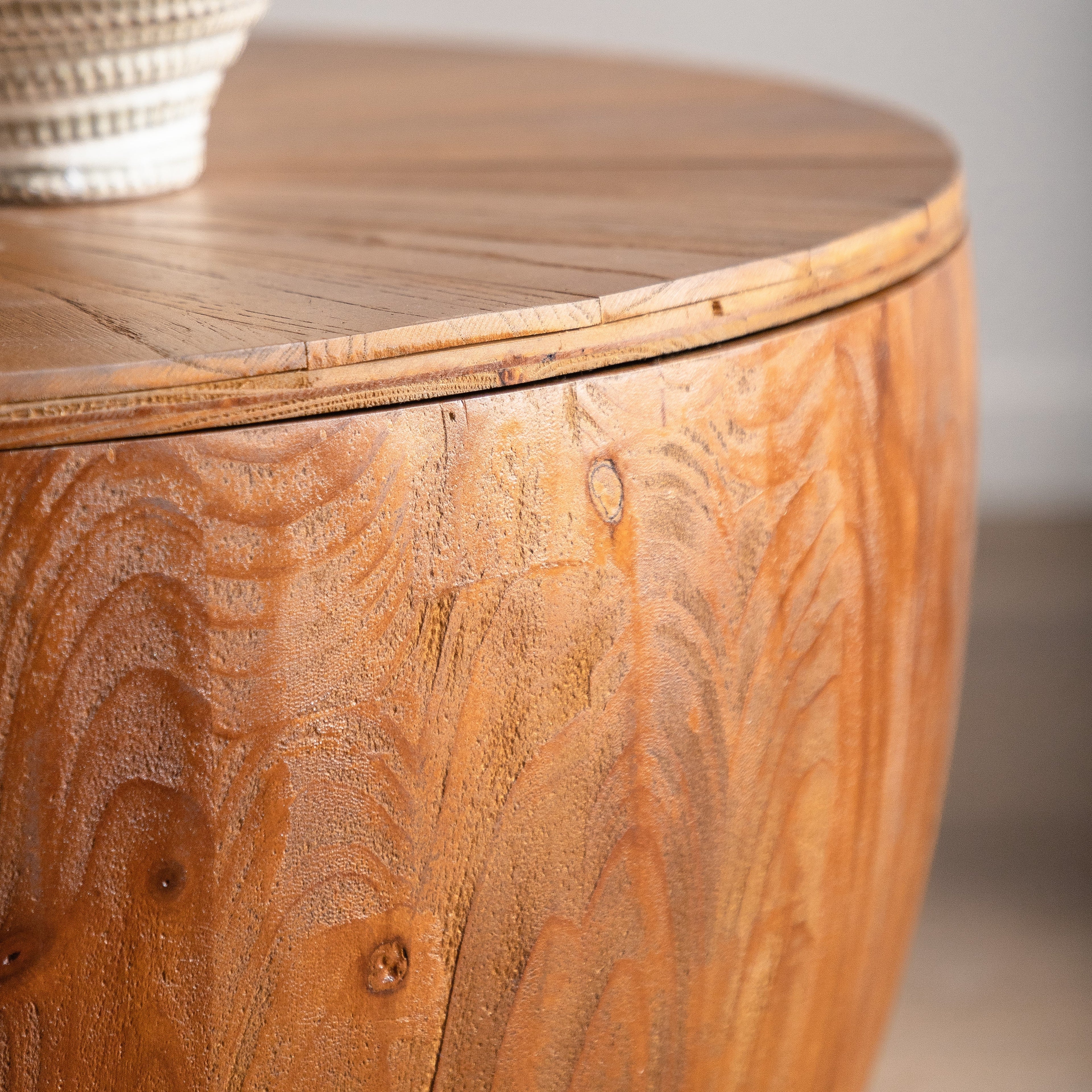 Bucket Shaped Drum Coffee Table