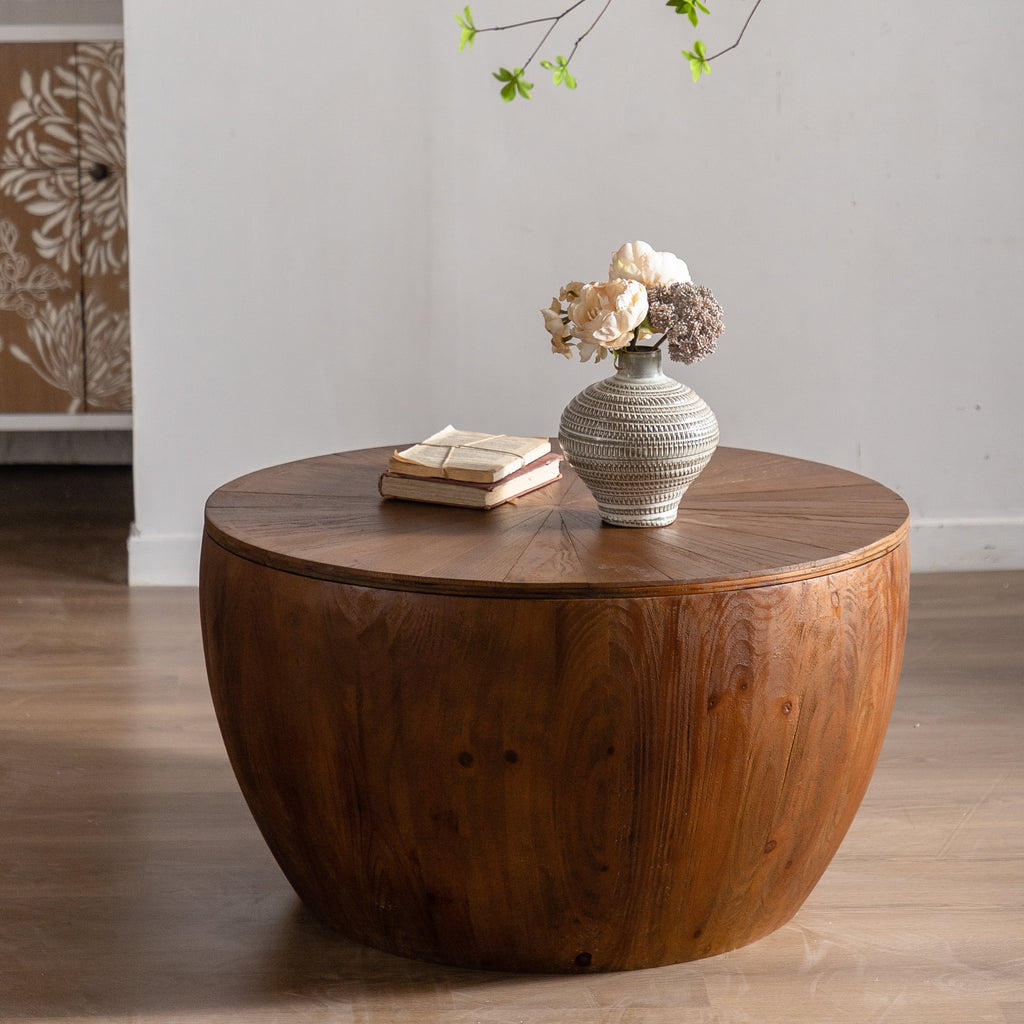 Bucket Shaped Drum Coffee Table