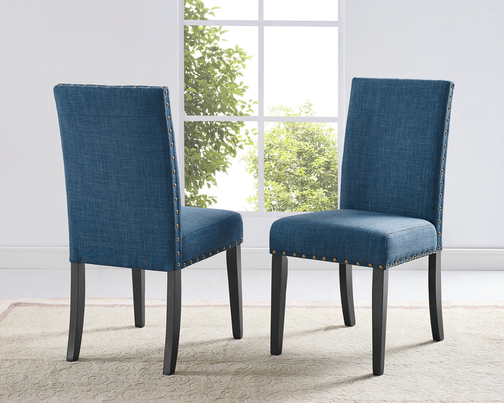 Eleanor Upholstered Dining Chairs with Nailhead Trim, Set of 2