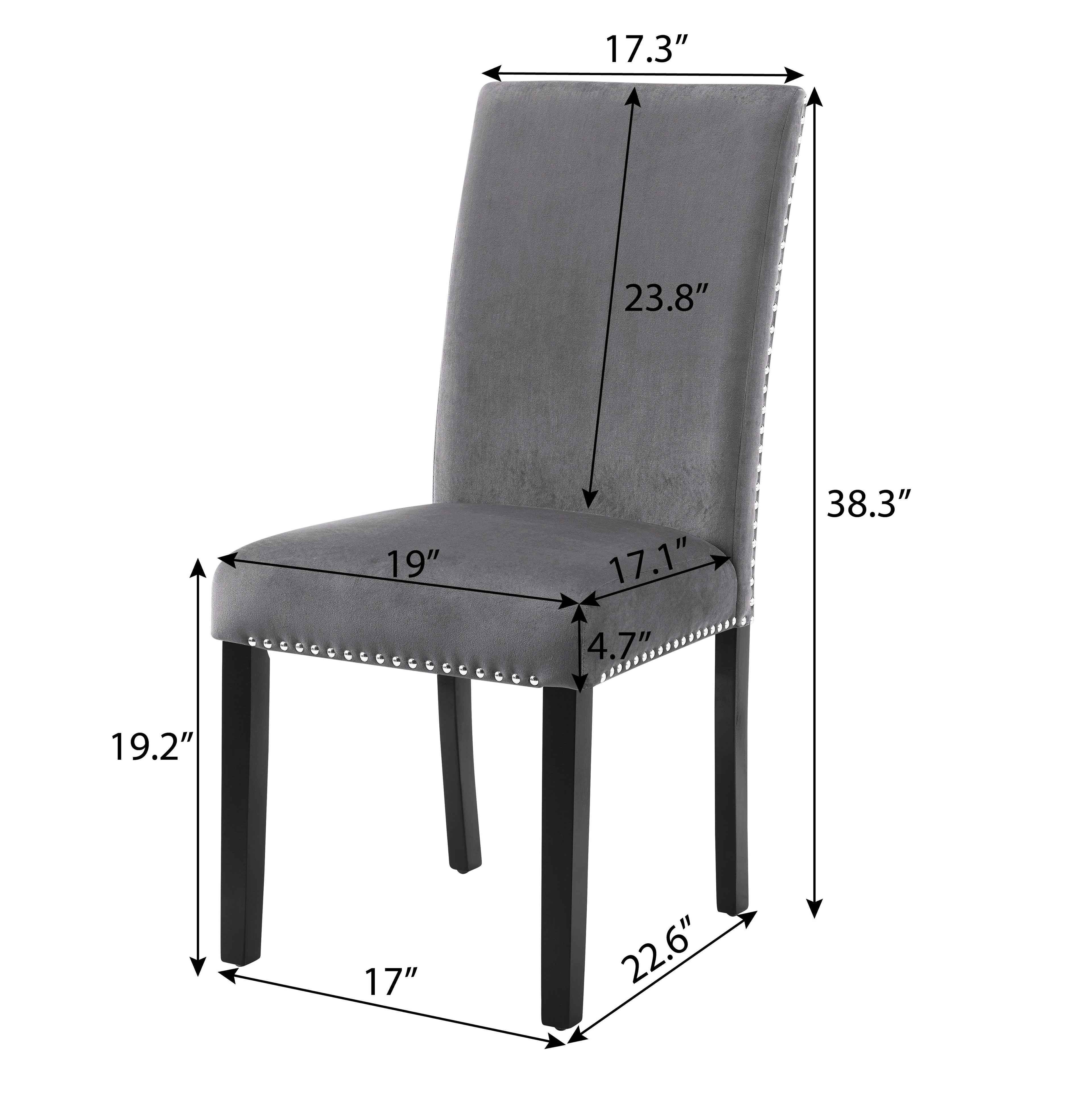 Eleanor Velvet Upholstered Dining Chairs, Set of 2