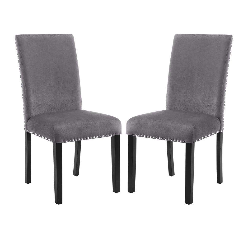 Eleanor Velvet Upholstered Dining Chairs, Set of 2