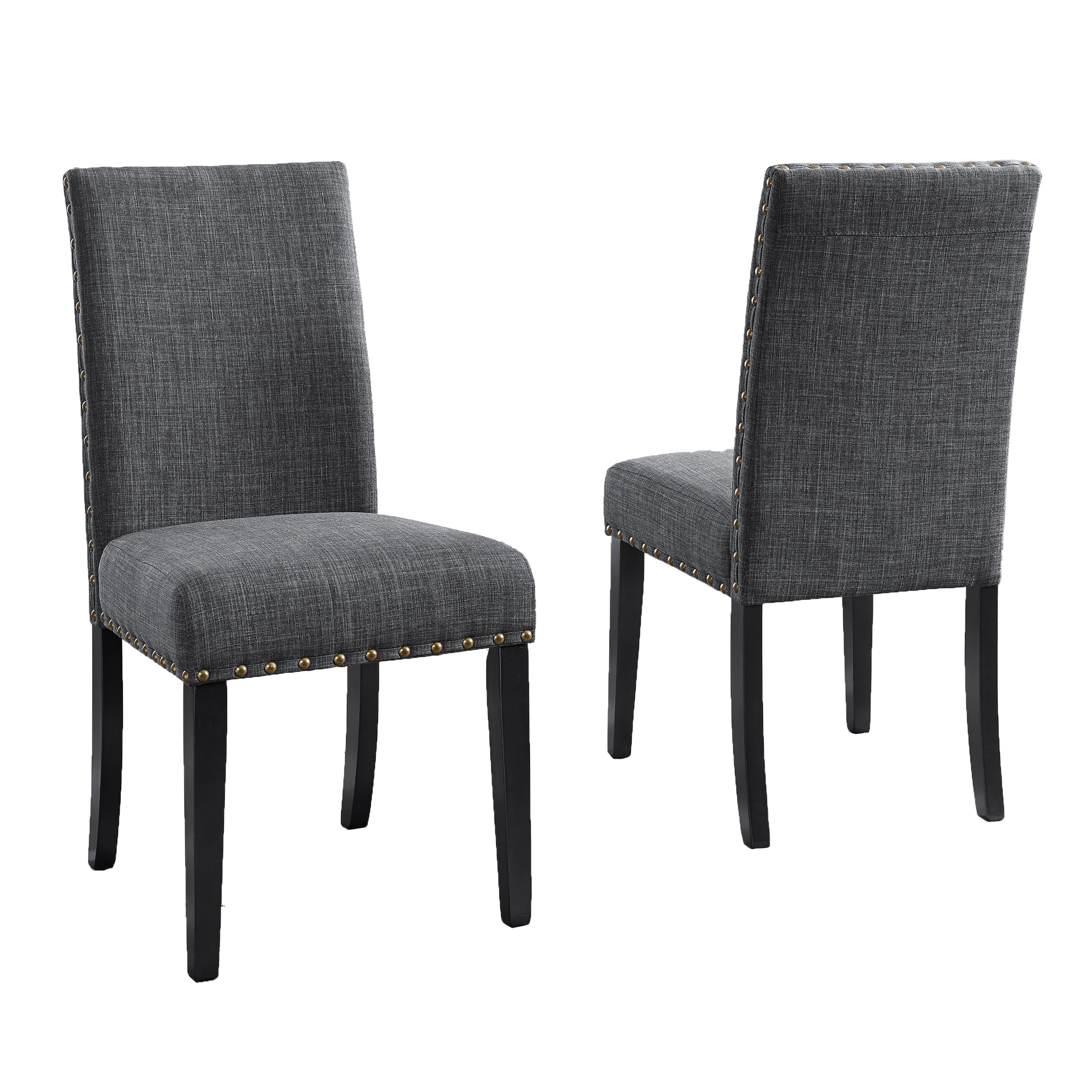 Eleanor Upholstered Dining Chairs with Nailhead Trim, Set of 2