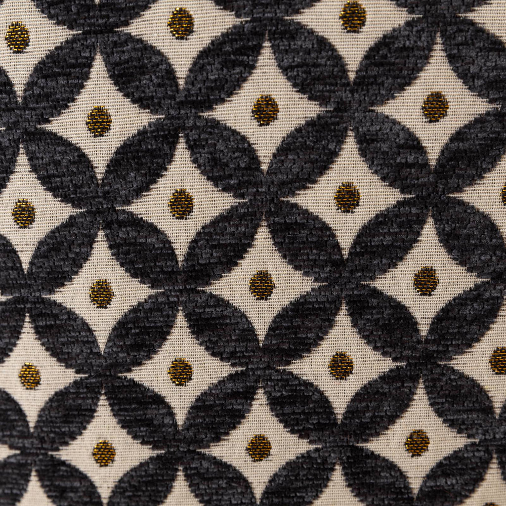 Square Patterned Back Upholstered Dining Chair with Bronze Nailhead Trim, Set of 2