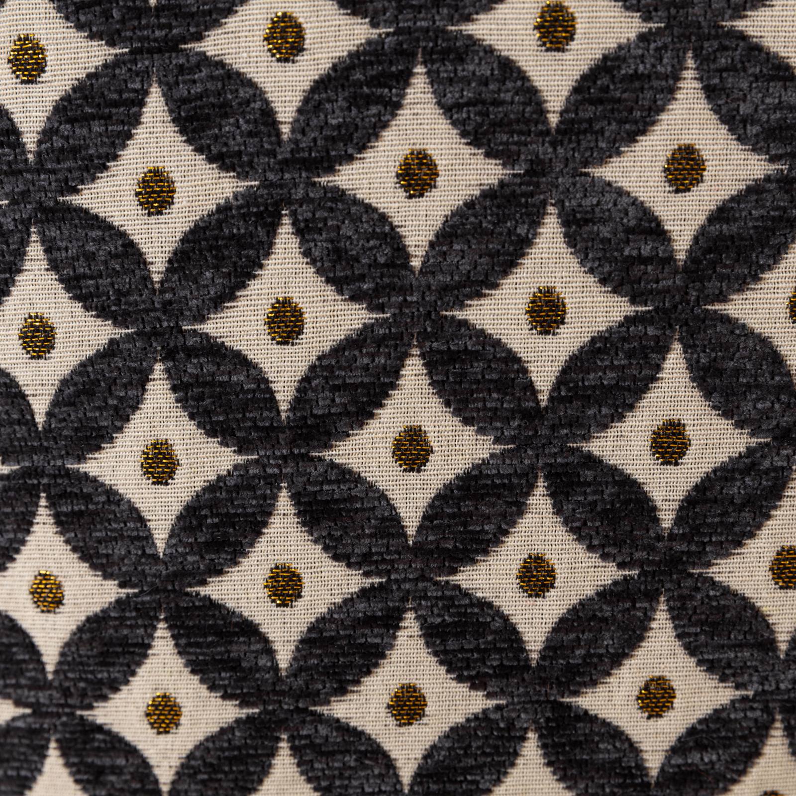 Square Patterned Back Upholstered Dining Chair with Bronze Nailhead Trim, Set of 2